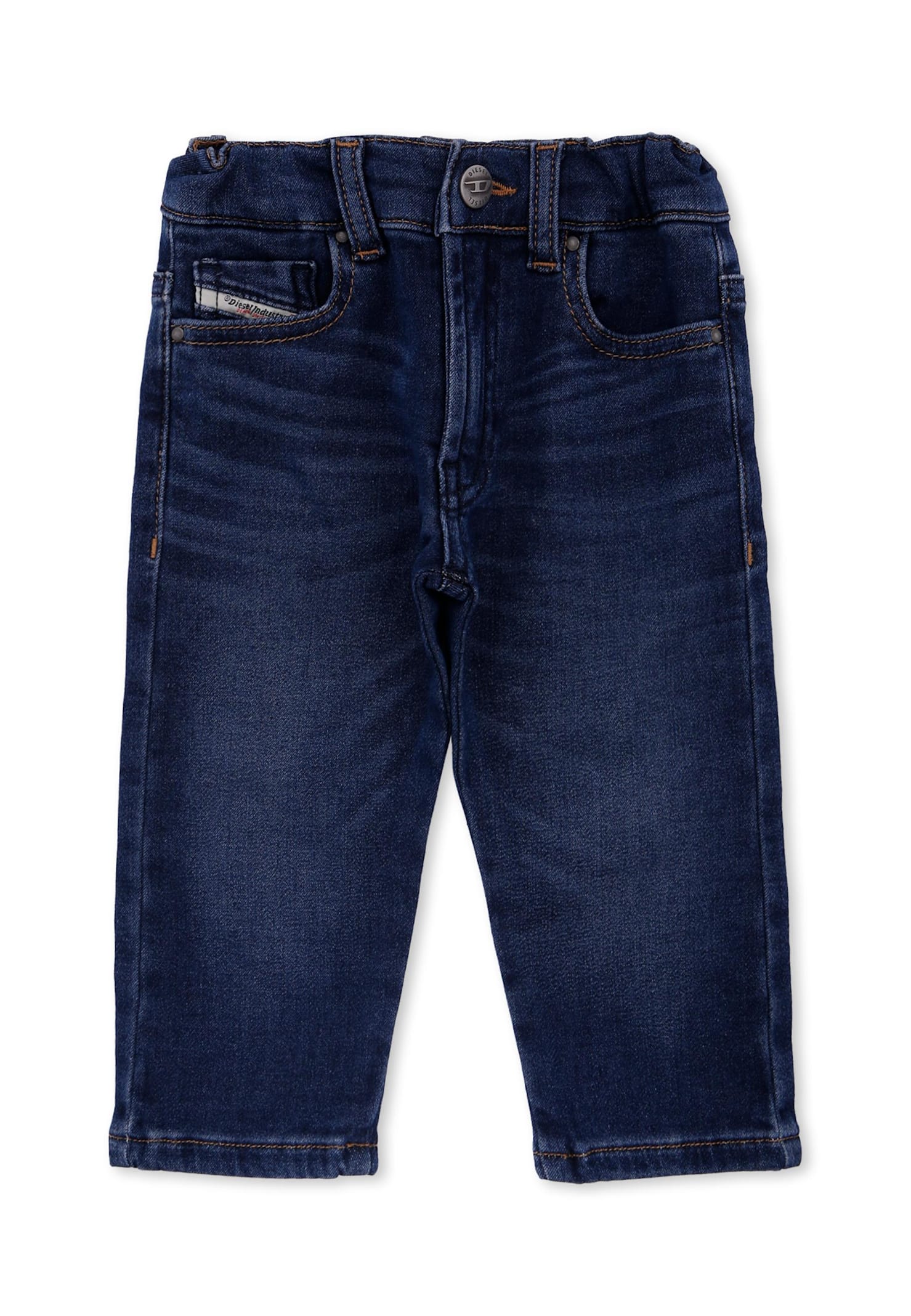 Diesel Denim Jeans For Baby Boy With Logo In Blue