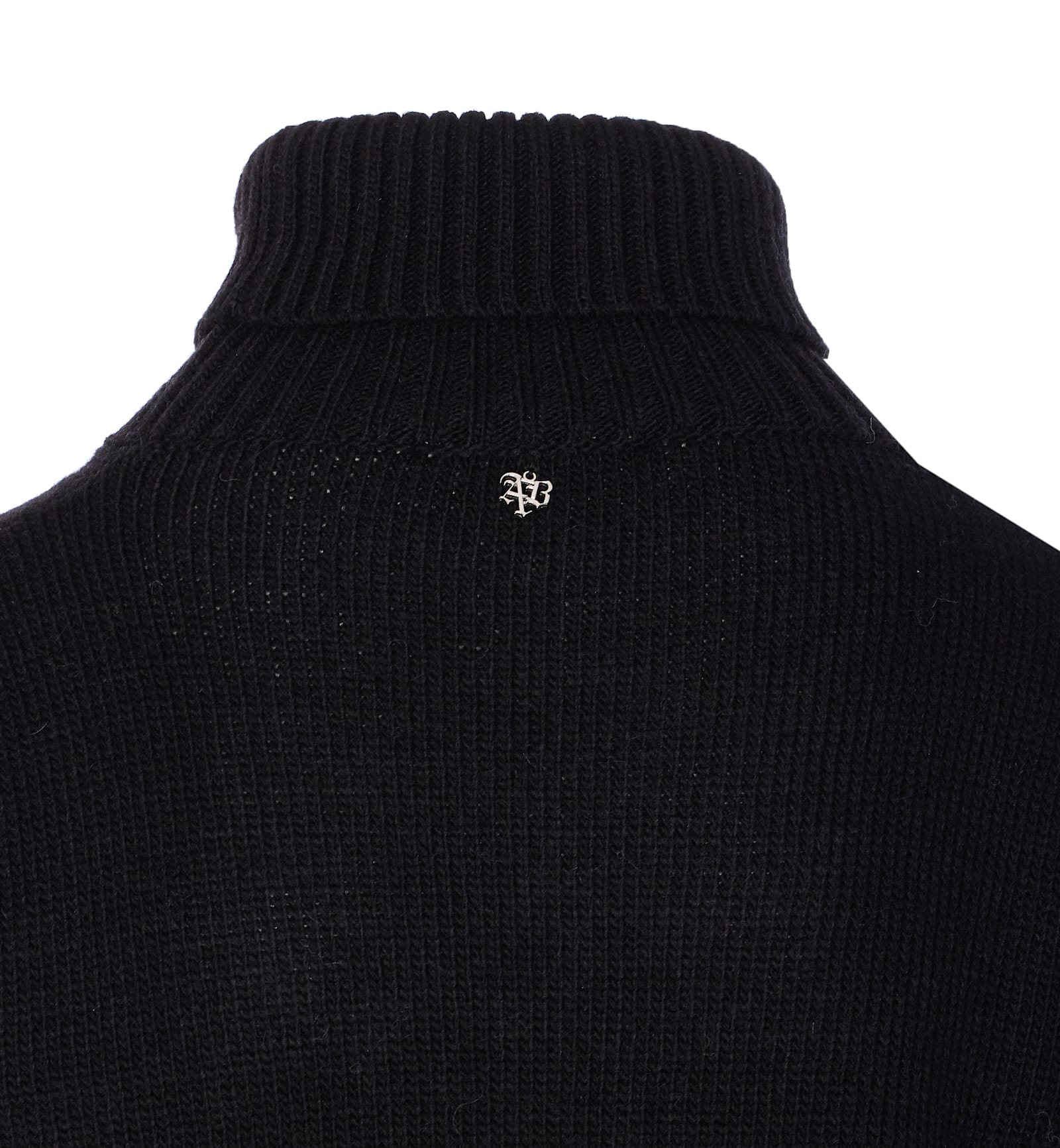Aniye By Kolor High-neck Embroidered Sweater In Black