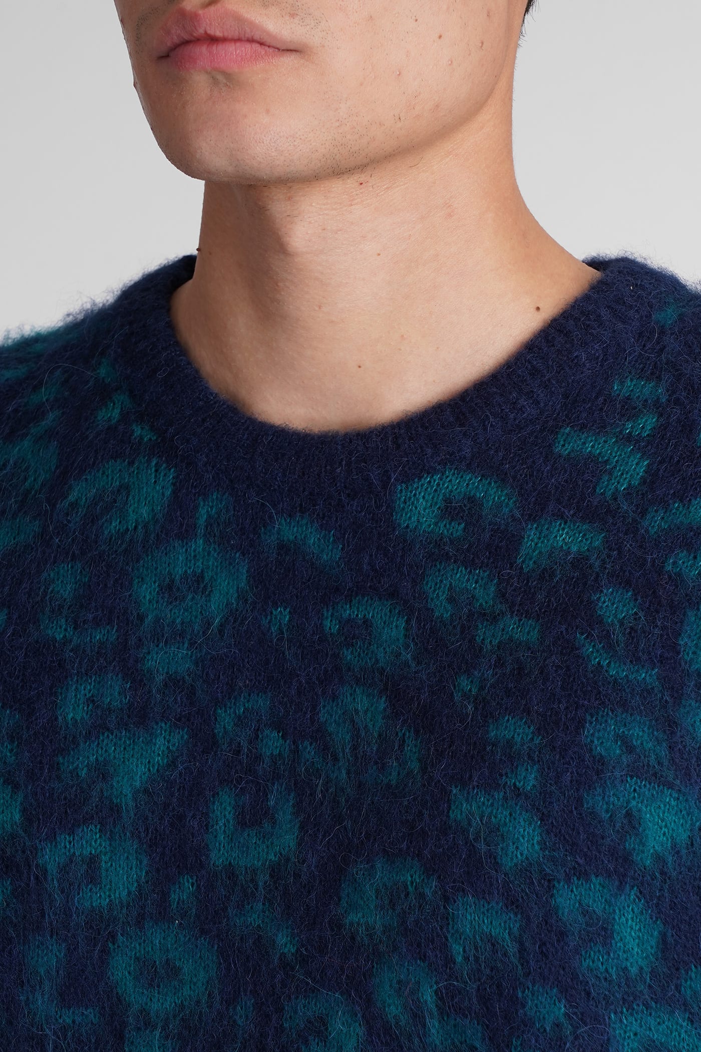 Shop Salvatore Santoro Knitwear In Blue Polyamide