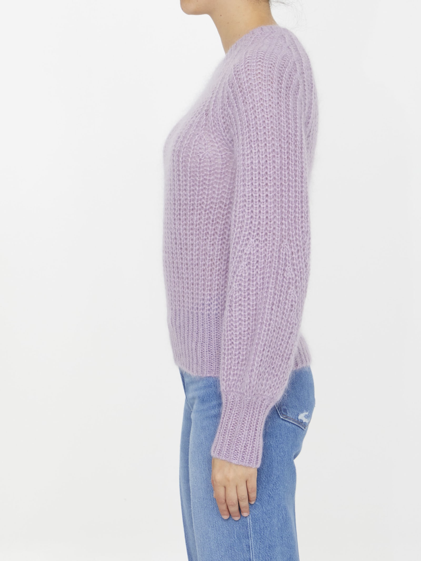 Shop Zimmermann Luminosity Raglan Sweater In Lilac