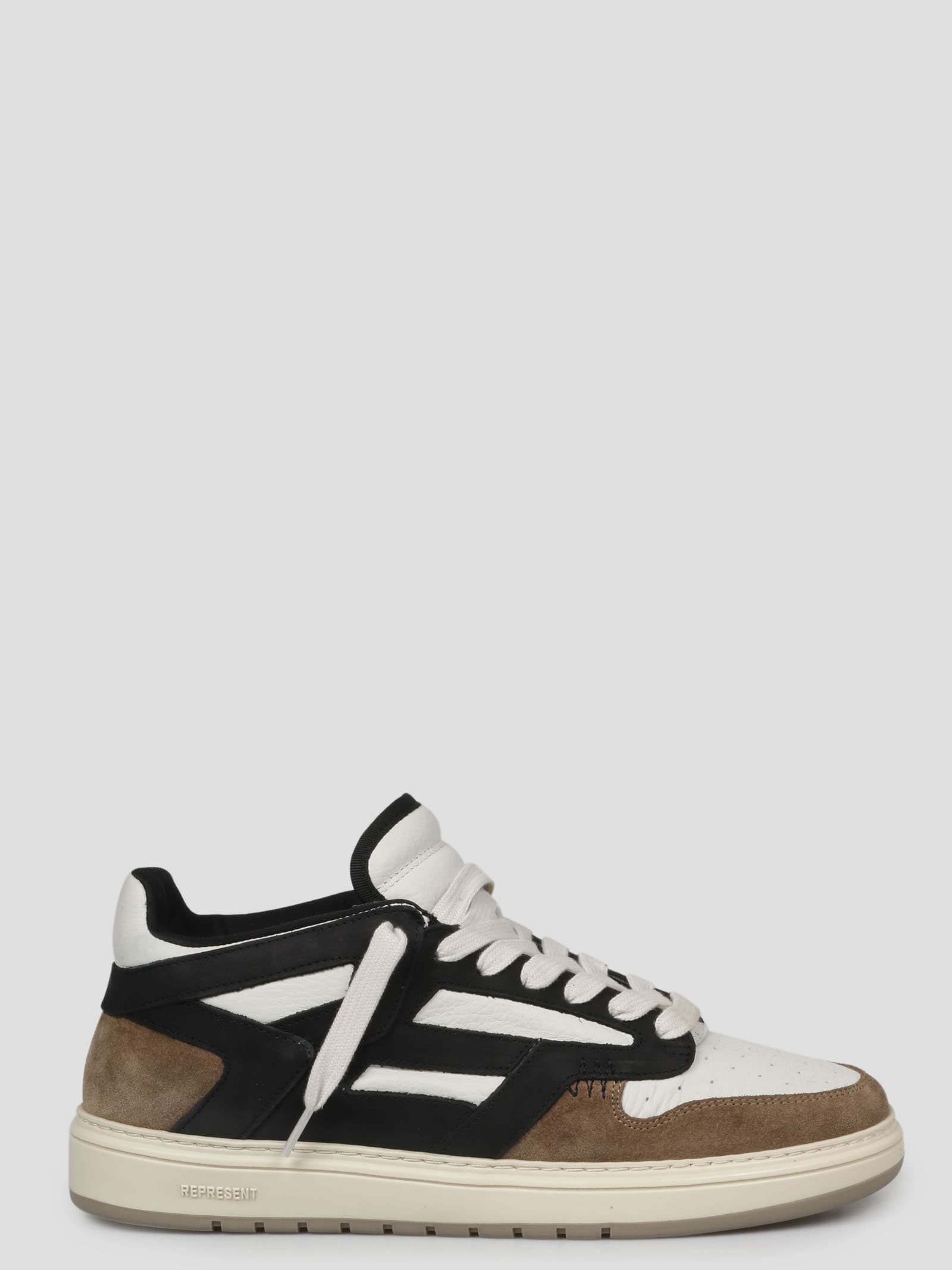 Represent Reptor Leather And Suede Sneakers