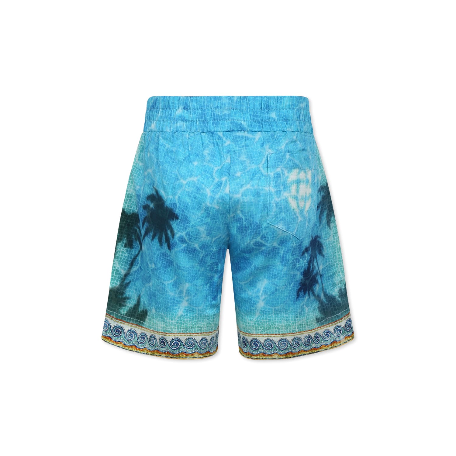 Casablanca Printed Shorts In Light Blue