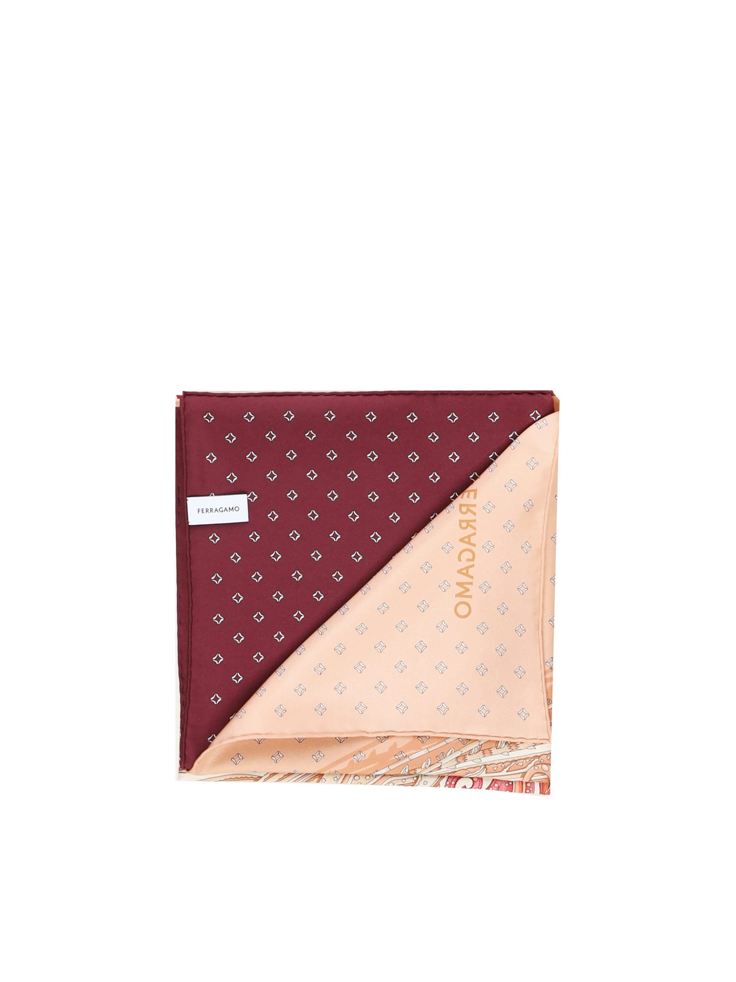 Ferragamo Silk Scarf With Print In Pink
