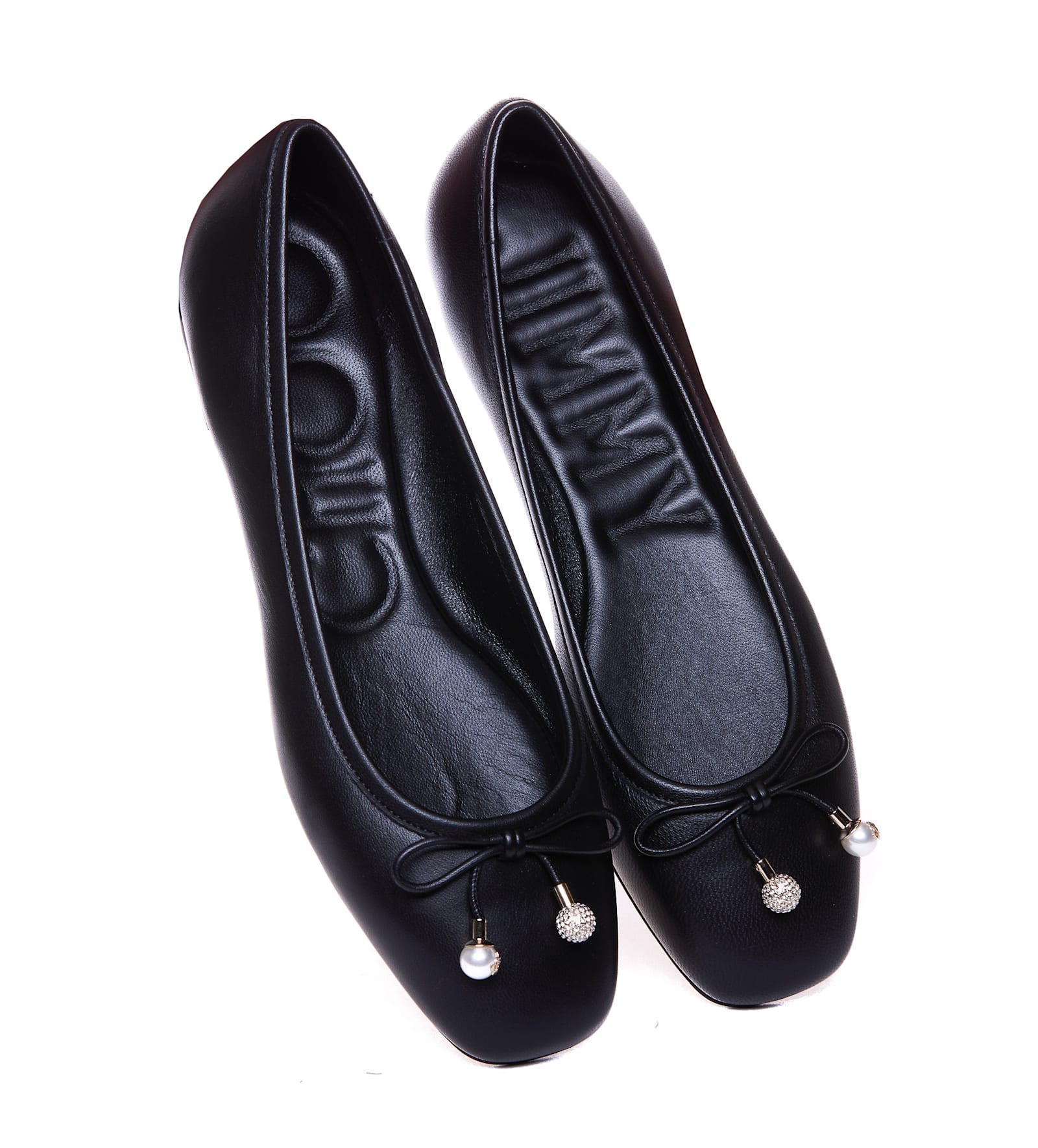 Jimmy Choo Elme Leather Ballet Flats