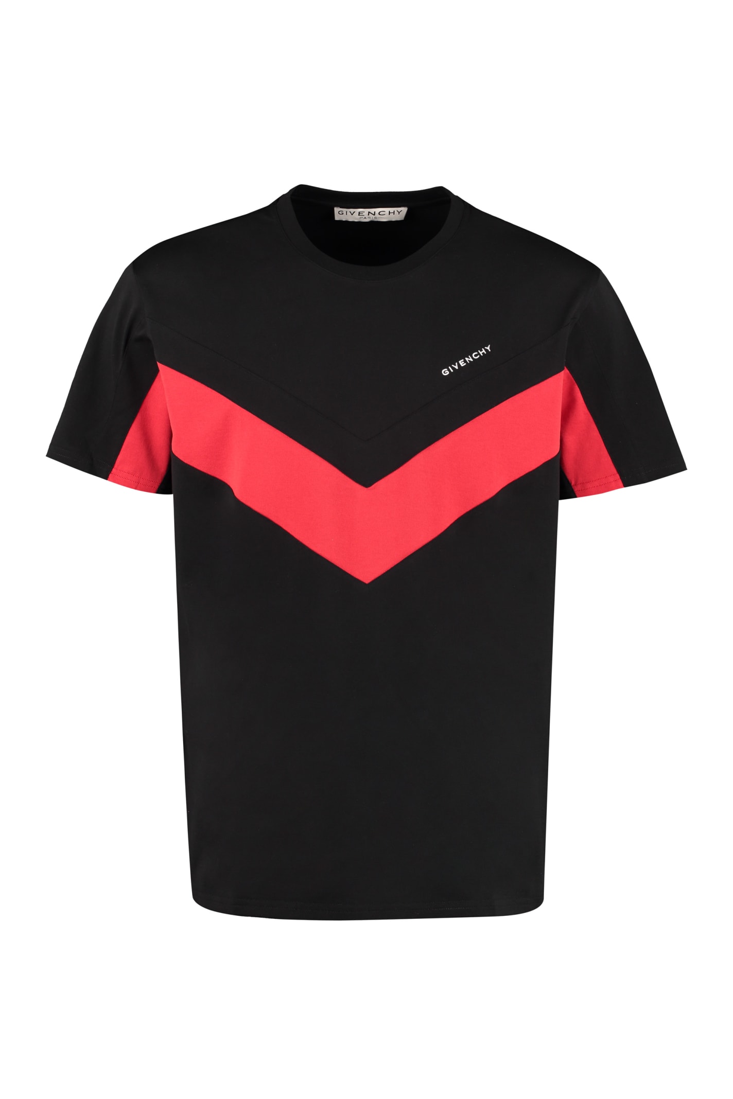 GIVENCHY TWO-TONE COTTON T-SHIRT,11206725
