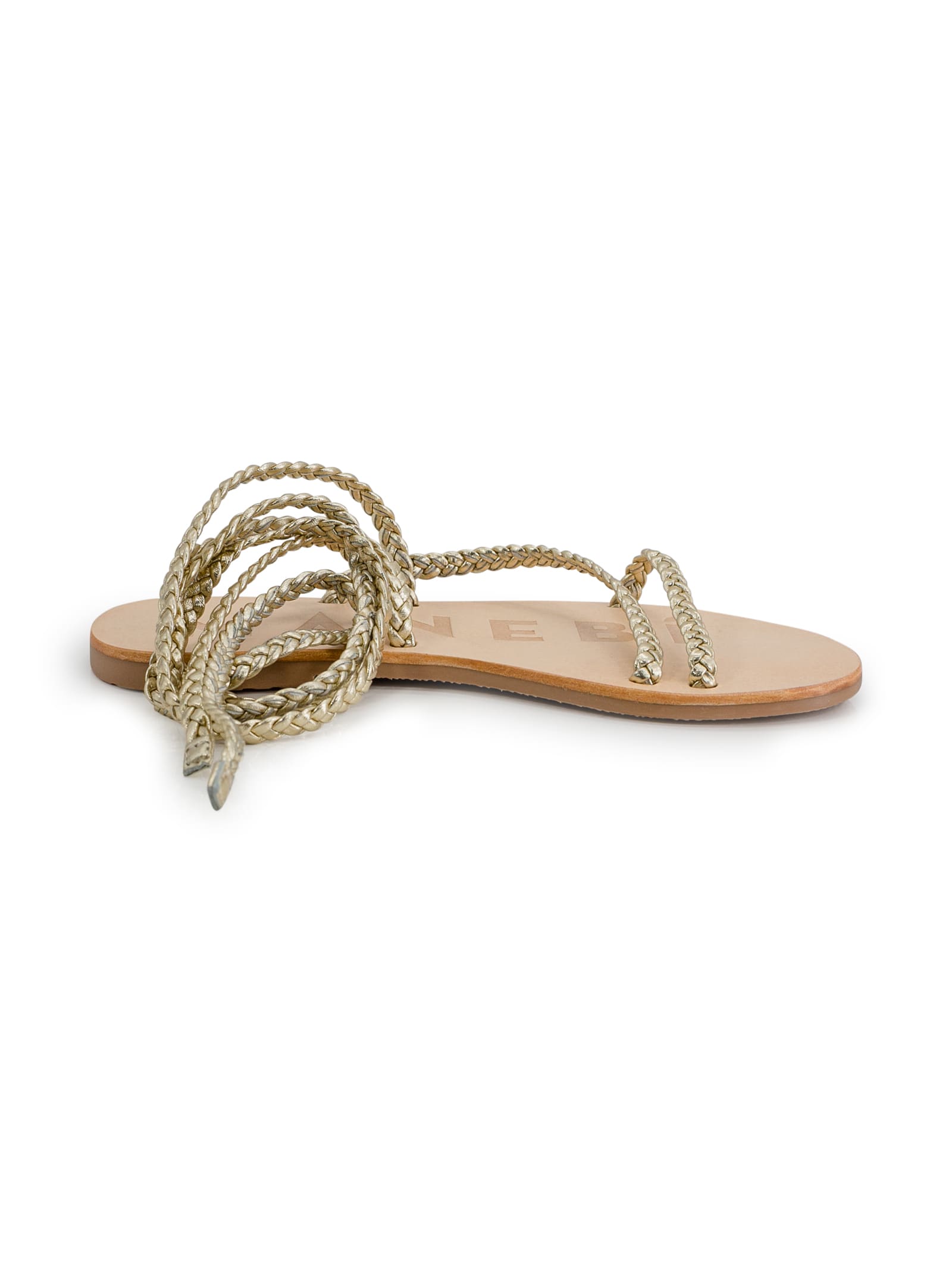 Leather Sandals Tie-up Multi Braid Bands Canyon