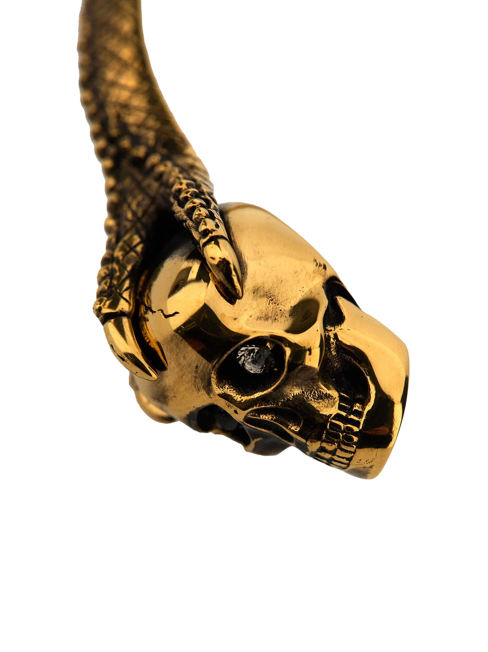 Shop Alexander Mcqueen Victorian Skull Bracelet In Multicolor
