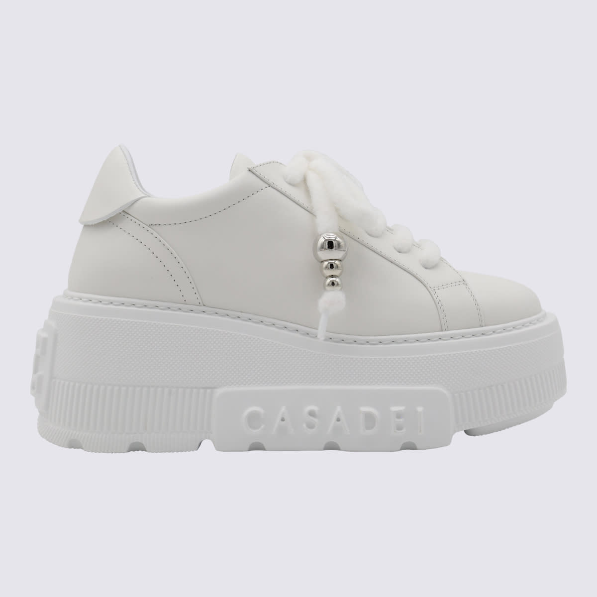 Shop Casadei White Sneakers