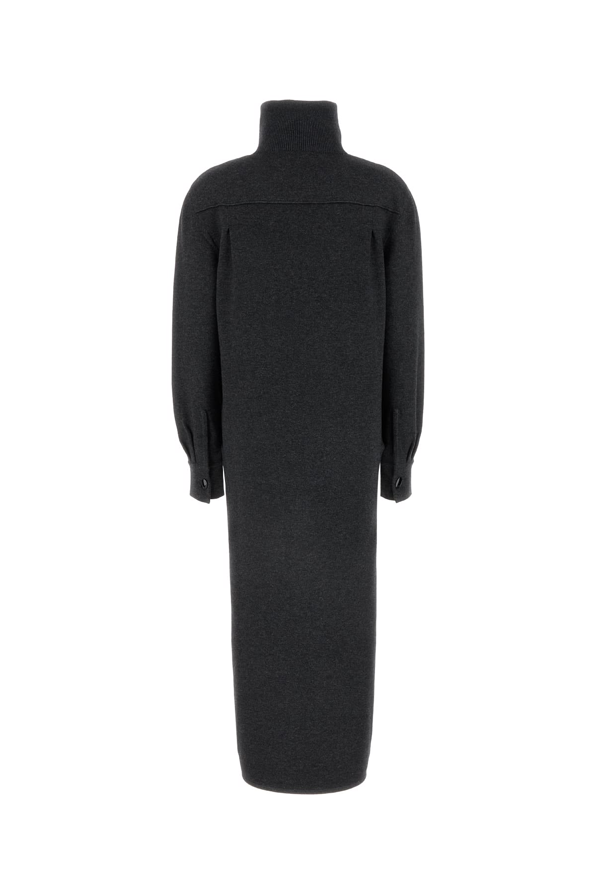 Shop Givenchy Long Back High Neck Sweater In Charcoal