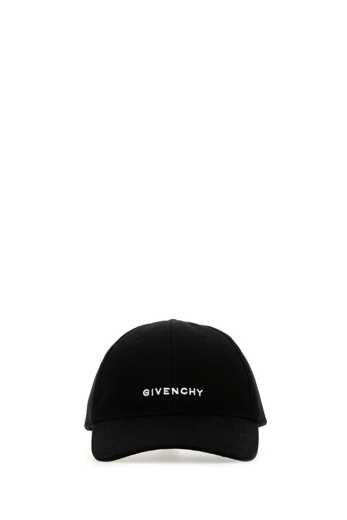 Shop Givenchy Black Cotton Baseball Cap In 001