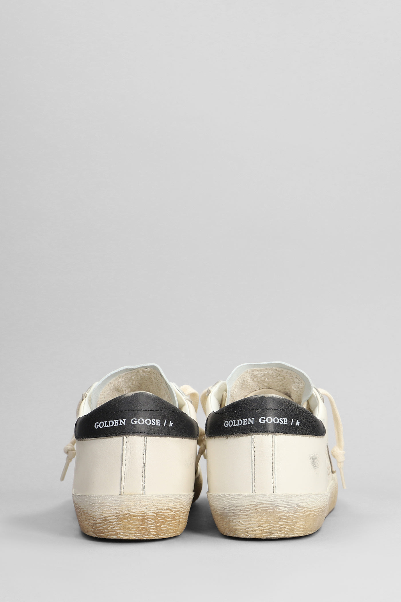 Shop Golden Goose Superstar Sneakers In White Leather