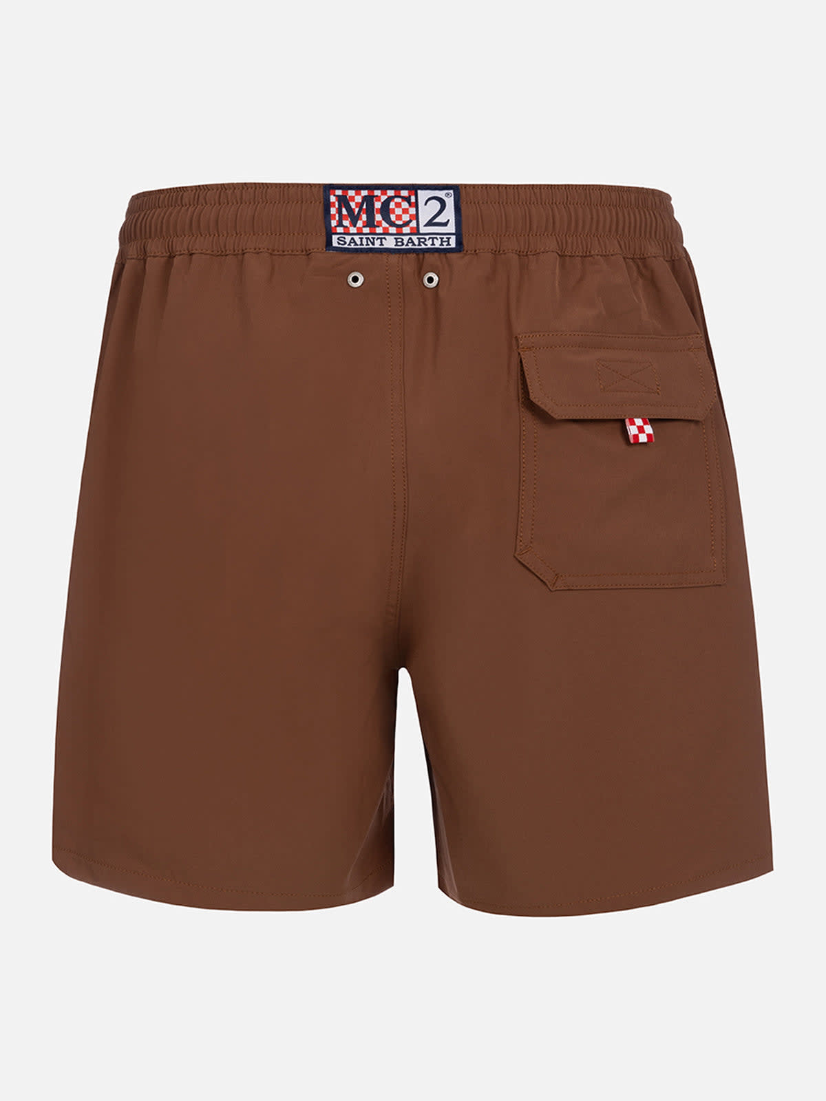 Shop Mc2 Saint Barth Man Brown Comfort Swim Shorts