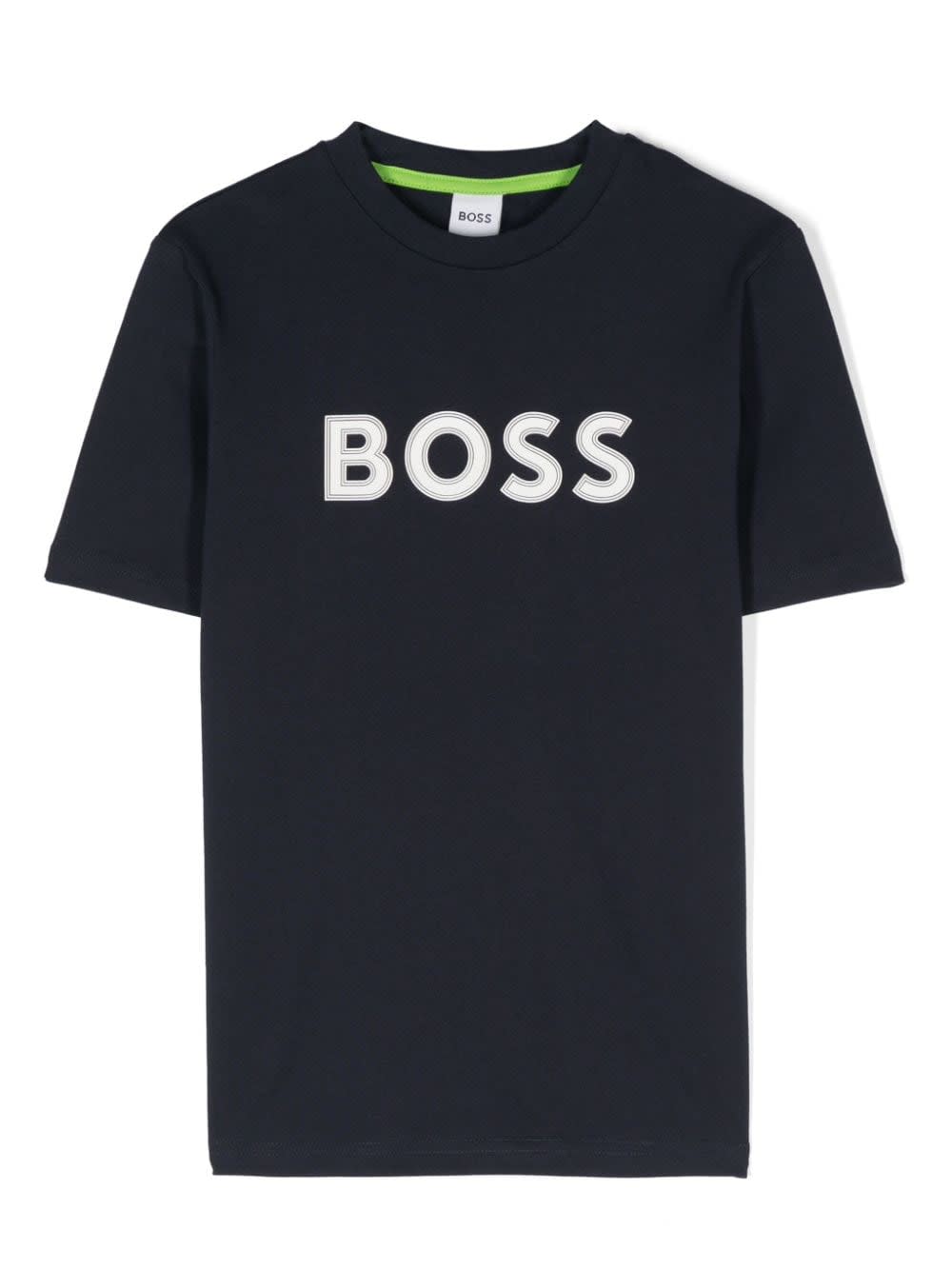 Shop Hugo Boss T-shirt Con Stampa In Blue