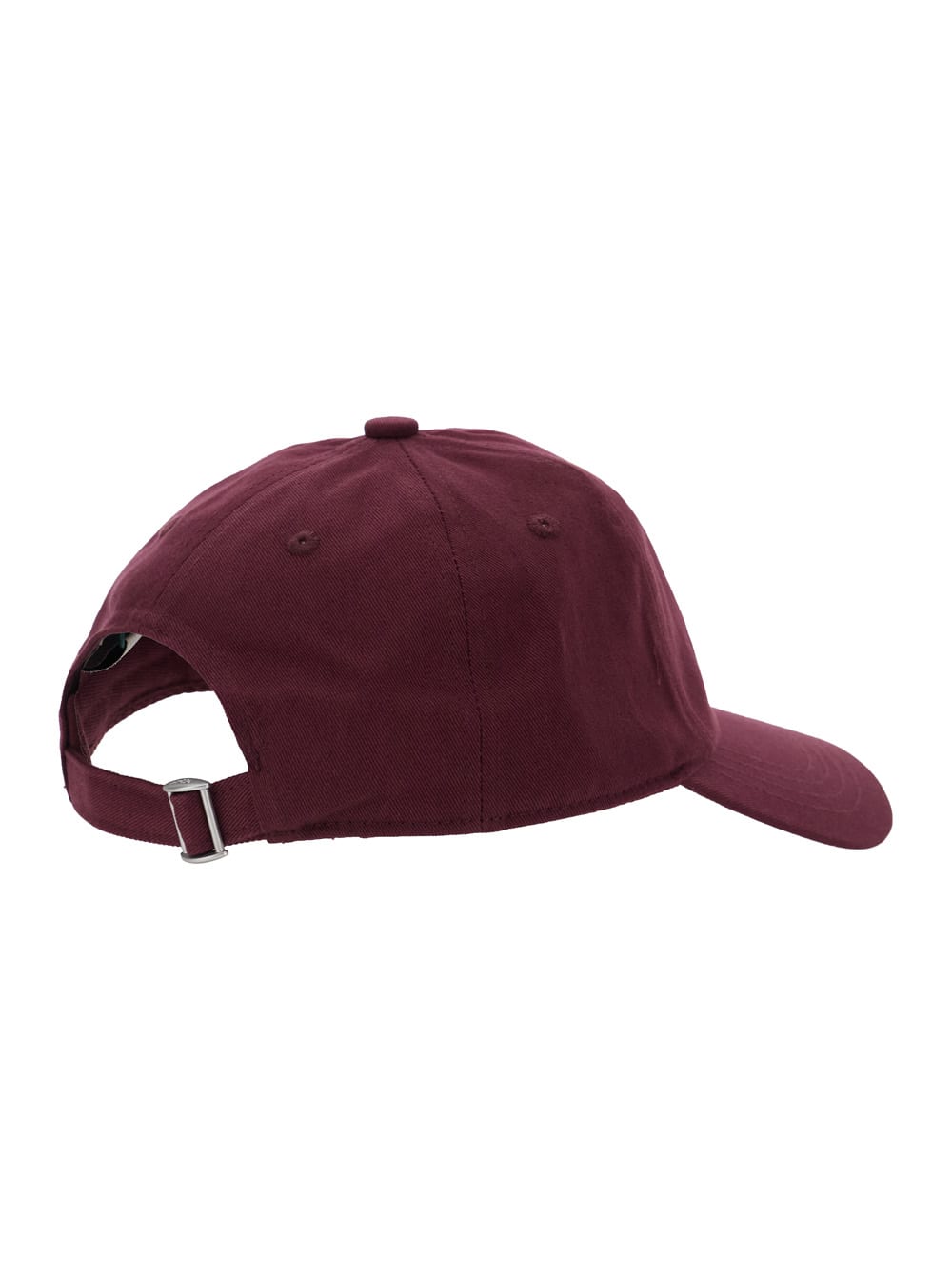 Drôle De Monsieur La Casquette Slogan Bordeaux Baseball Cap With Slogan On The Front And Rear Buckle Closure In Cotton In Burgundy