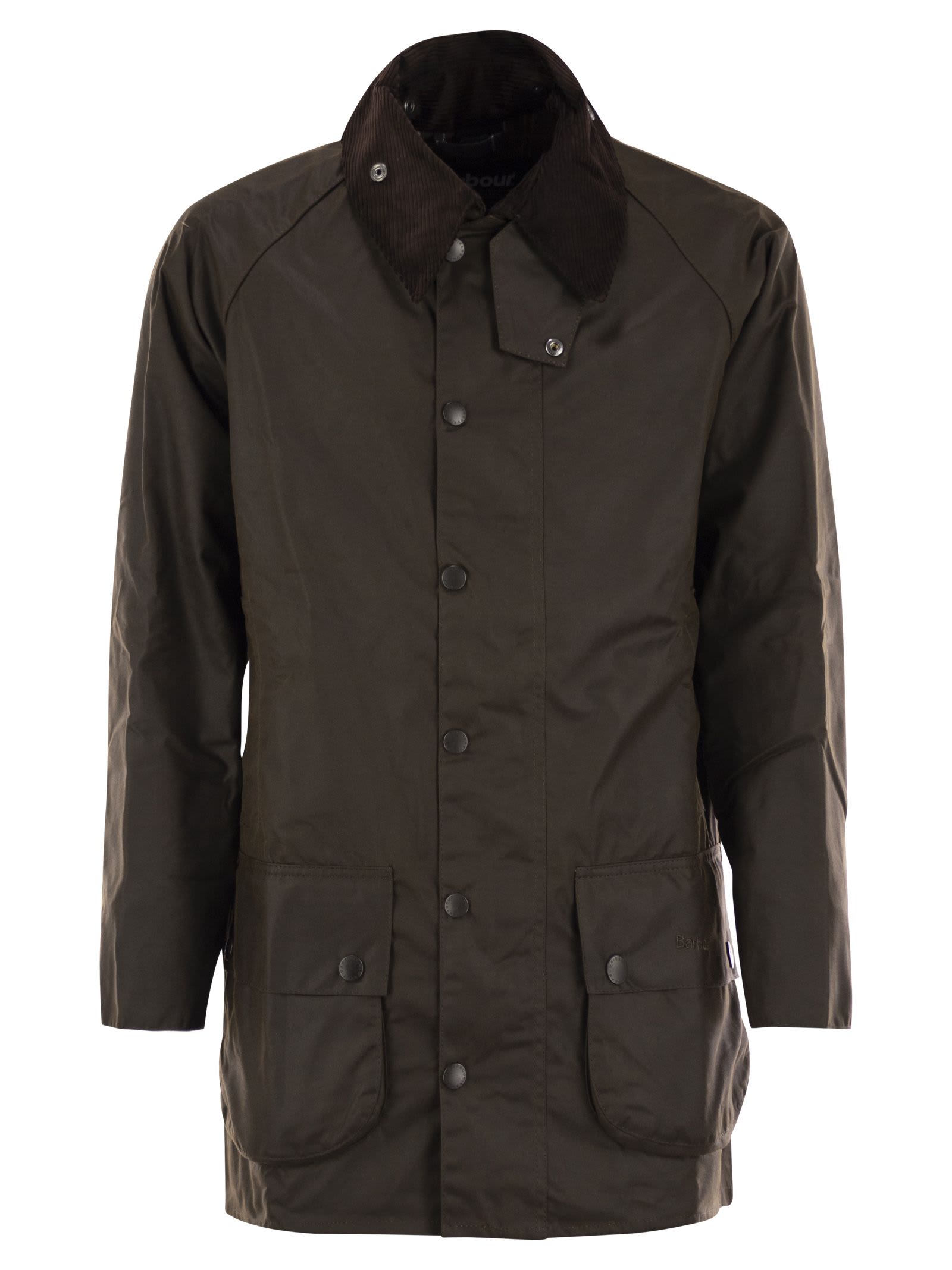 Shop Barbour Classic Beaufort - Waxed Cotton Jacket In Olive