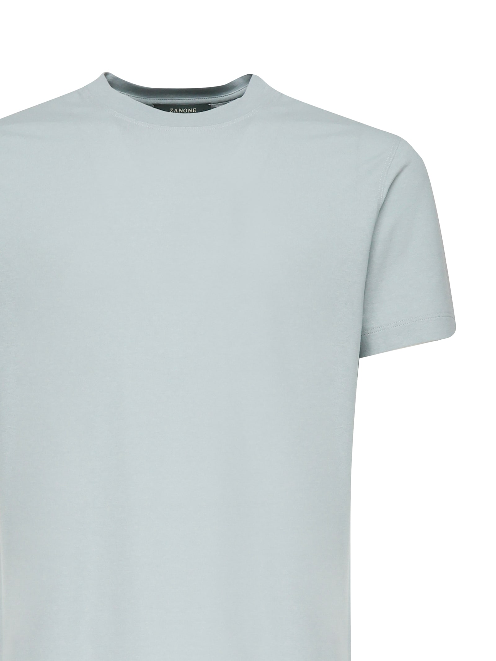 Zanone Cotton T-shirt In Blue
