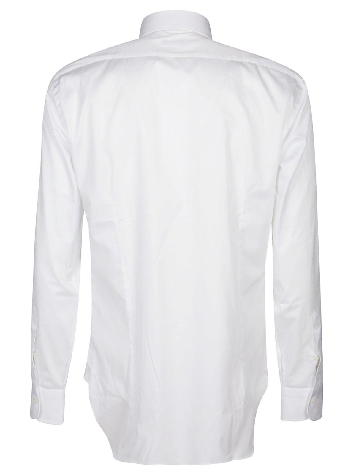 Shop Barba Napoli Buttoned Long-sleeved Shirt
