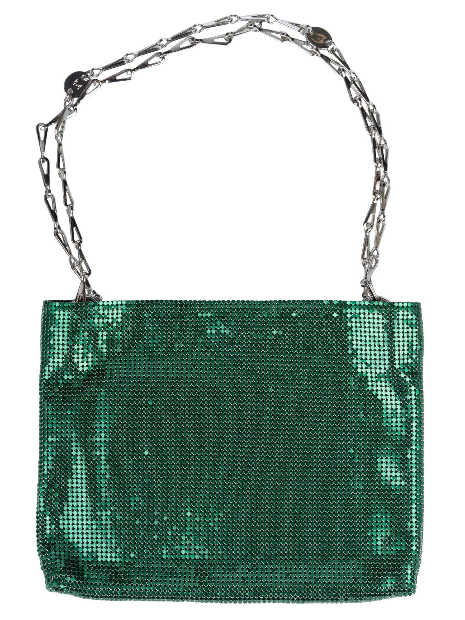 Shop Rabanne Pixel Shoulder Bag In Emerald