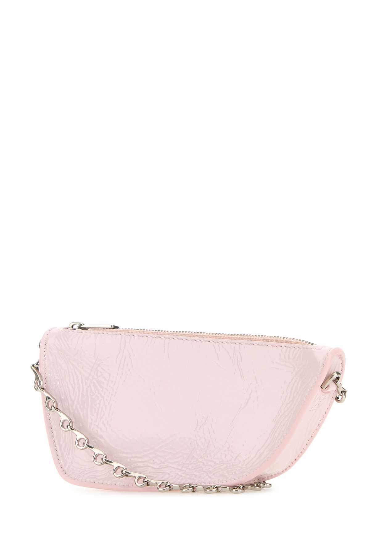 BURBERRY PASTEL PINK LEATHER MICRO SHIELD SHOULDER BAG