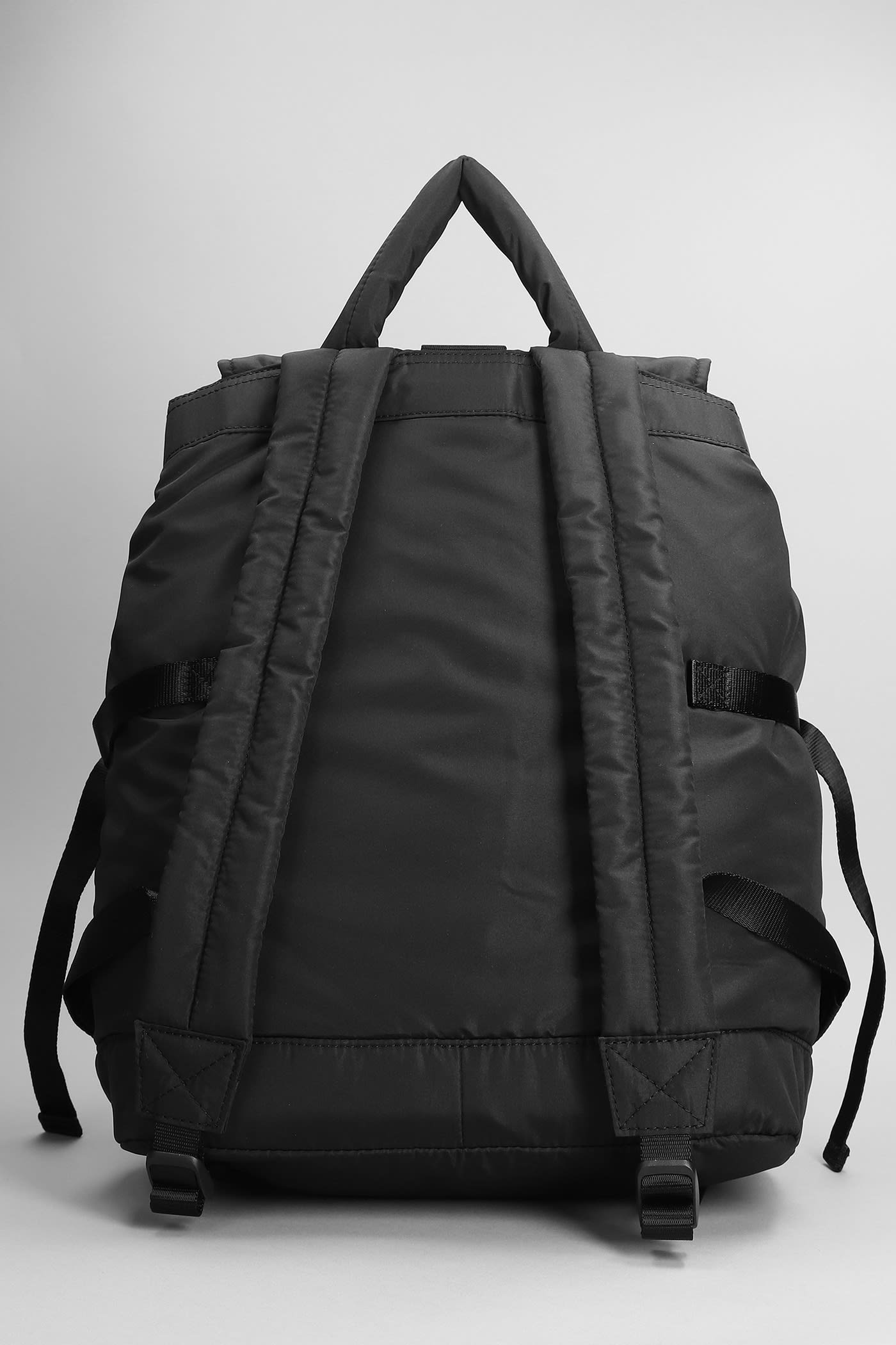 Ganni Tech Black Backpack In Nero