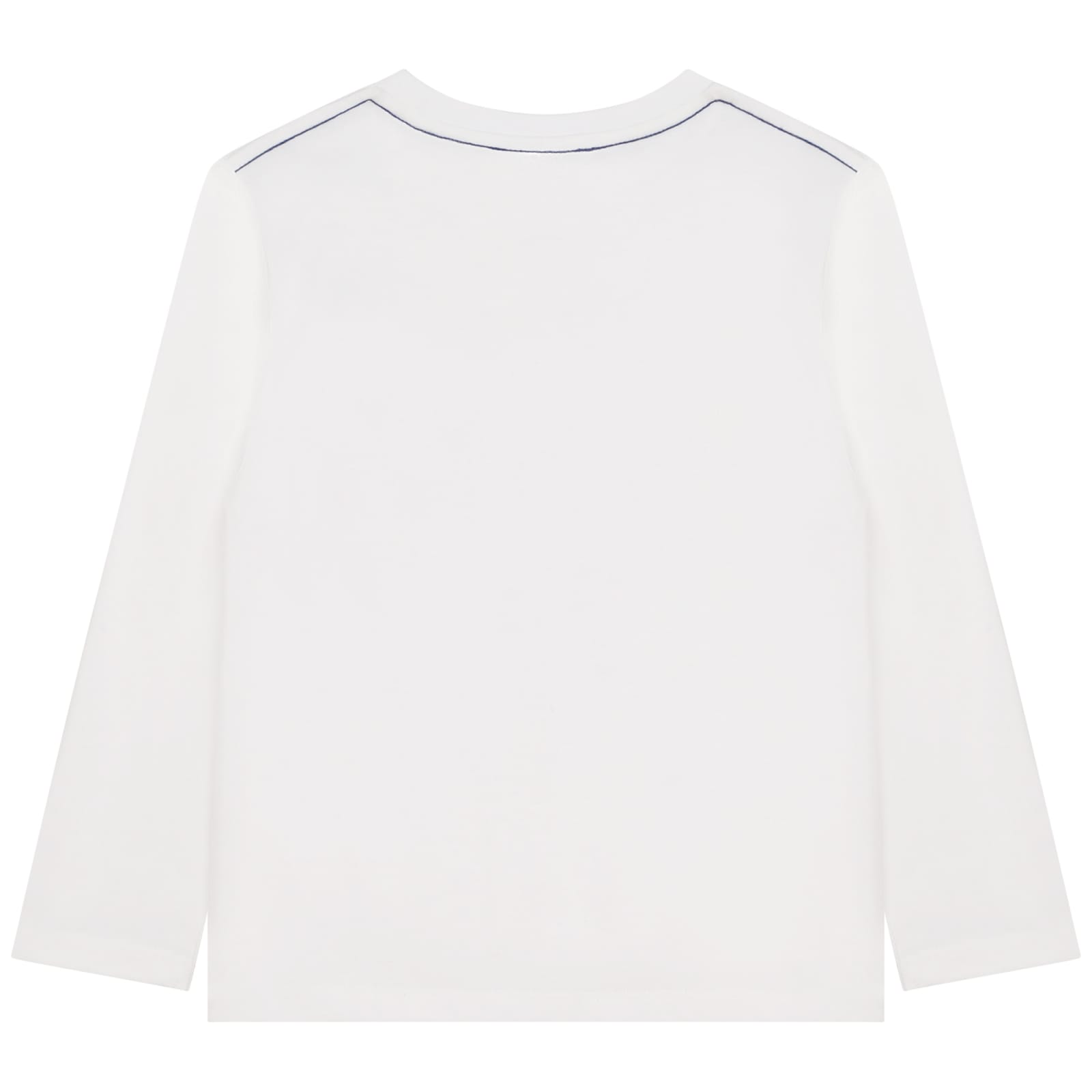 Shop Little Marc Jacobs Long-sleeved T-shirt With Print In P Bianco