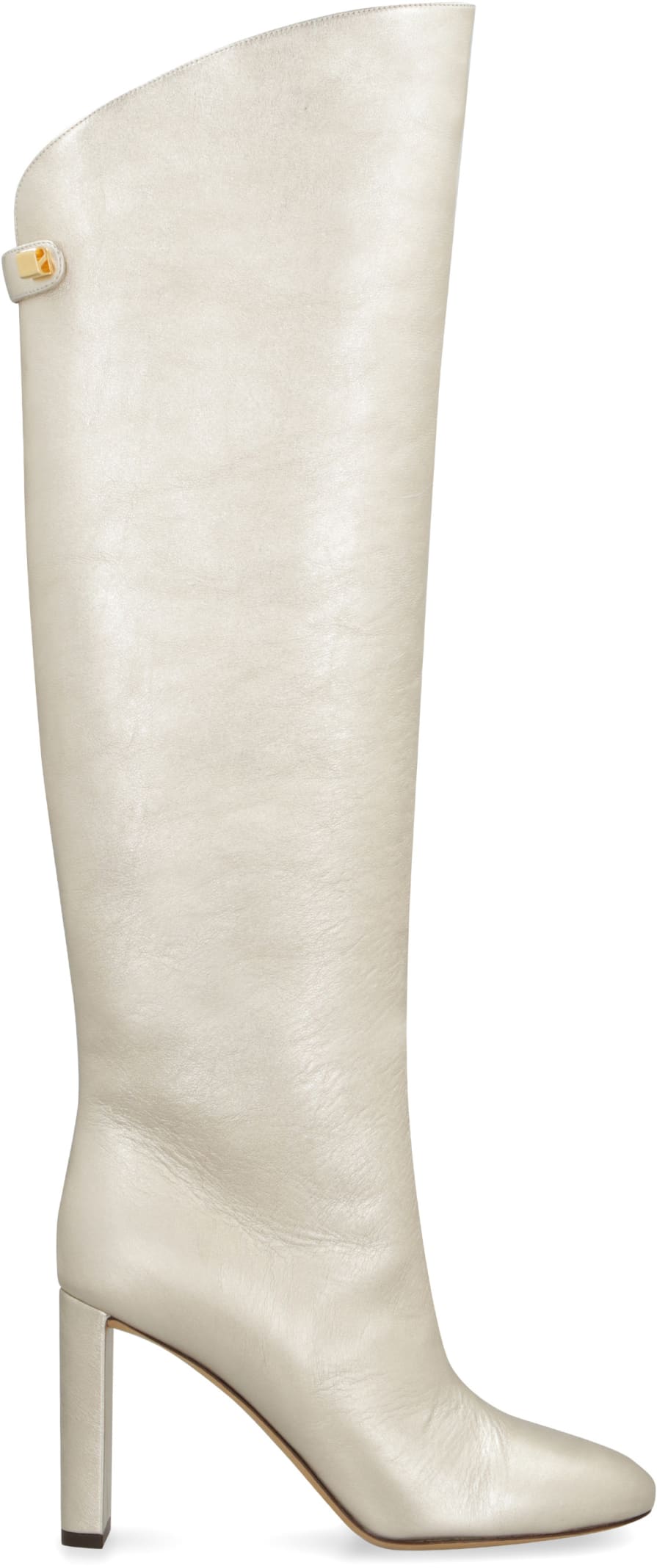 Shop Maison Skorpios Adriana Leather Boots In Gold