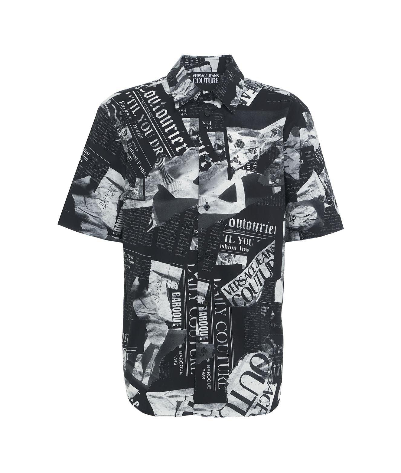 Shop Versace Jeans Couture Pattern-printed Short-sleeved Shirt