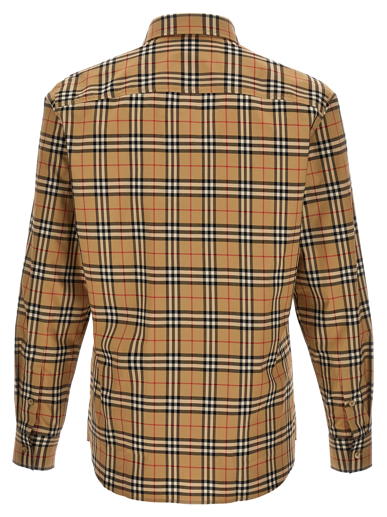 Shop Burberry Simson Shirt In Beige