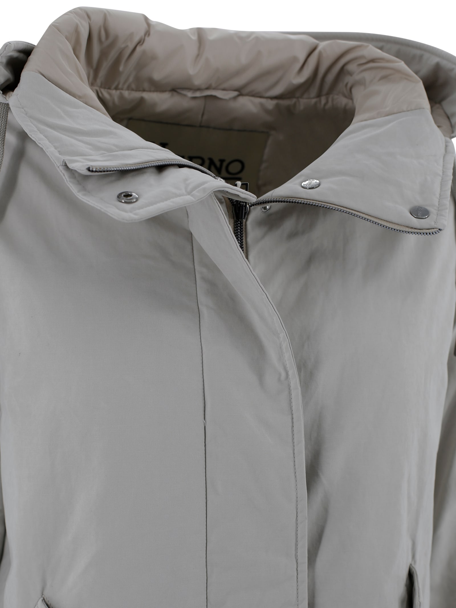 Herno Parka With Hood In Gray