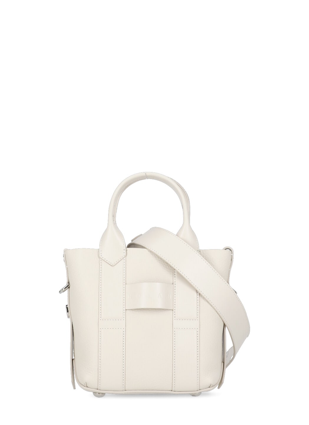 Shop Hogan Script Hand Bag In Ivory