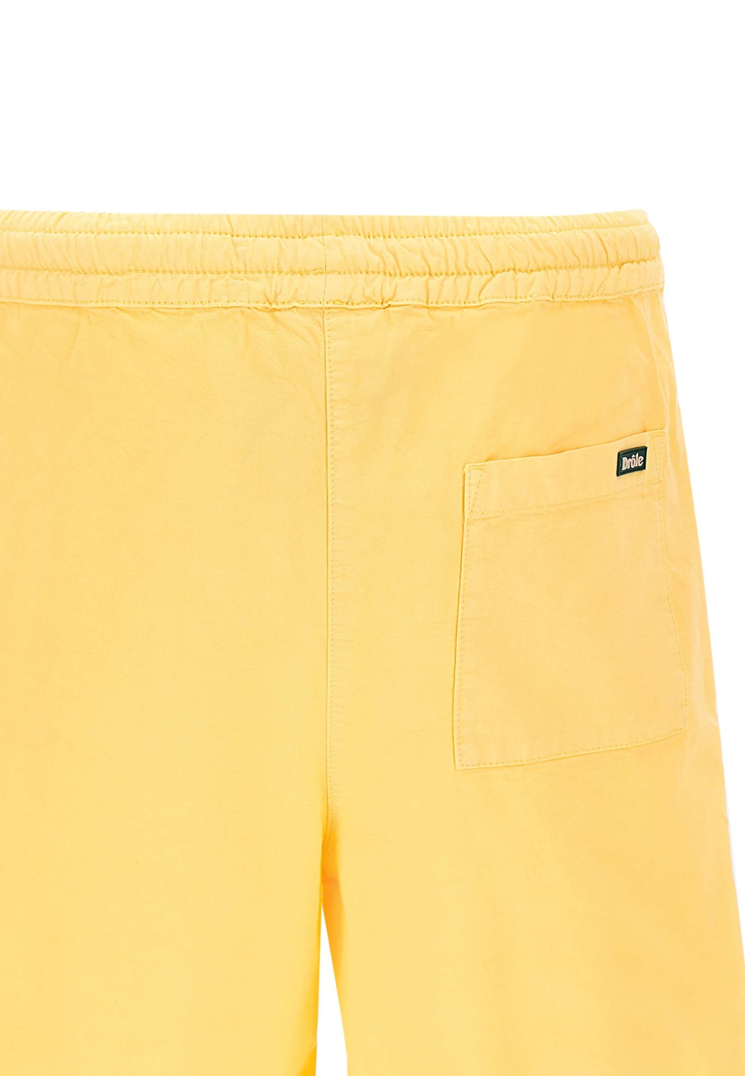 Shop Drôle De Monsieur Le Shorts Coton Lavè Cotton Shorts In Yellow