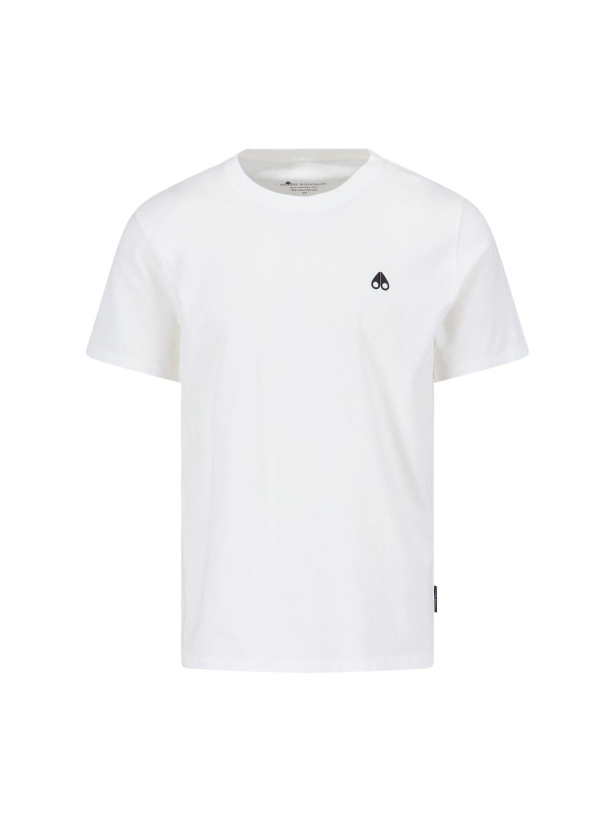 Shop Moose Knuckles Logo T-shirt In White