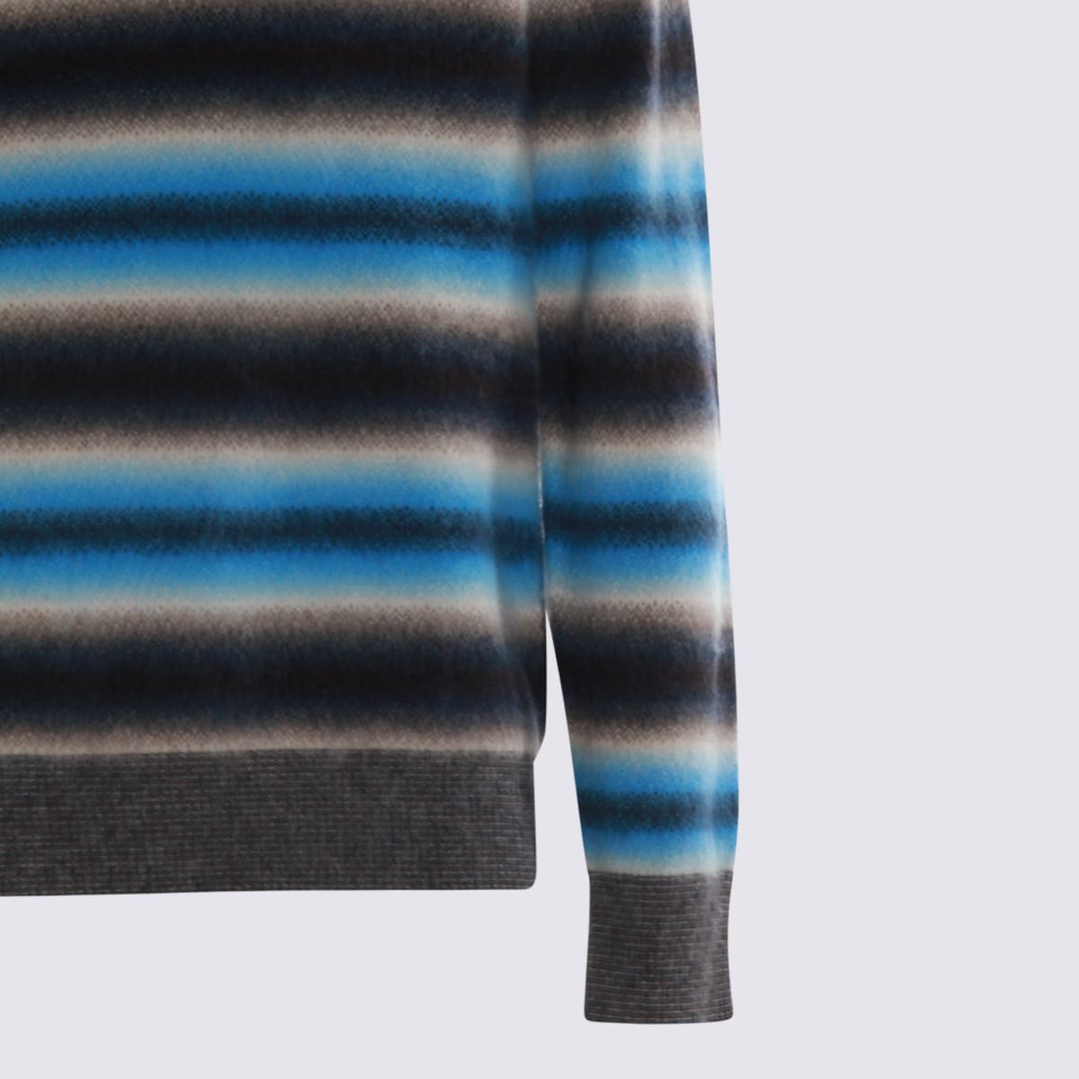 Piacenza Cashmere Multicolor Wool Knitwear In Blue