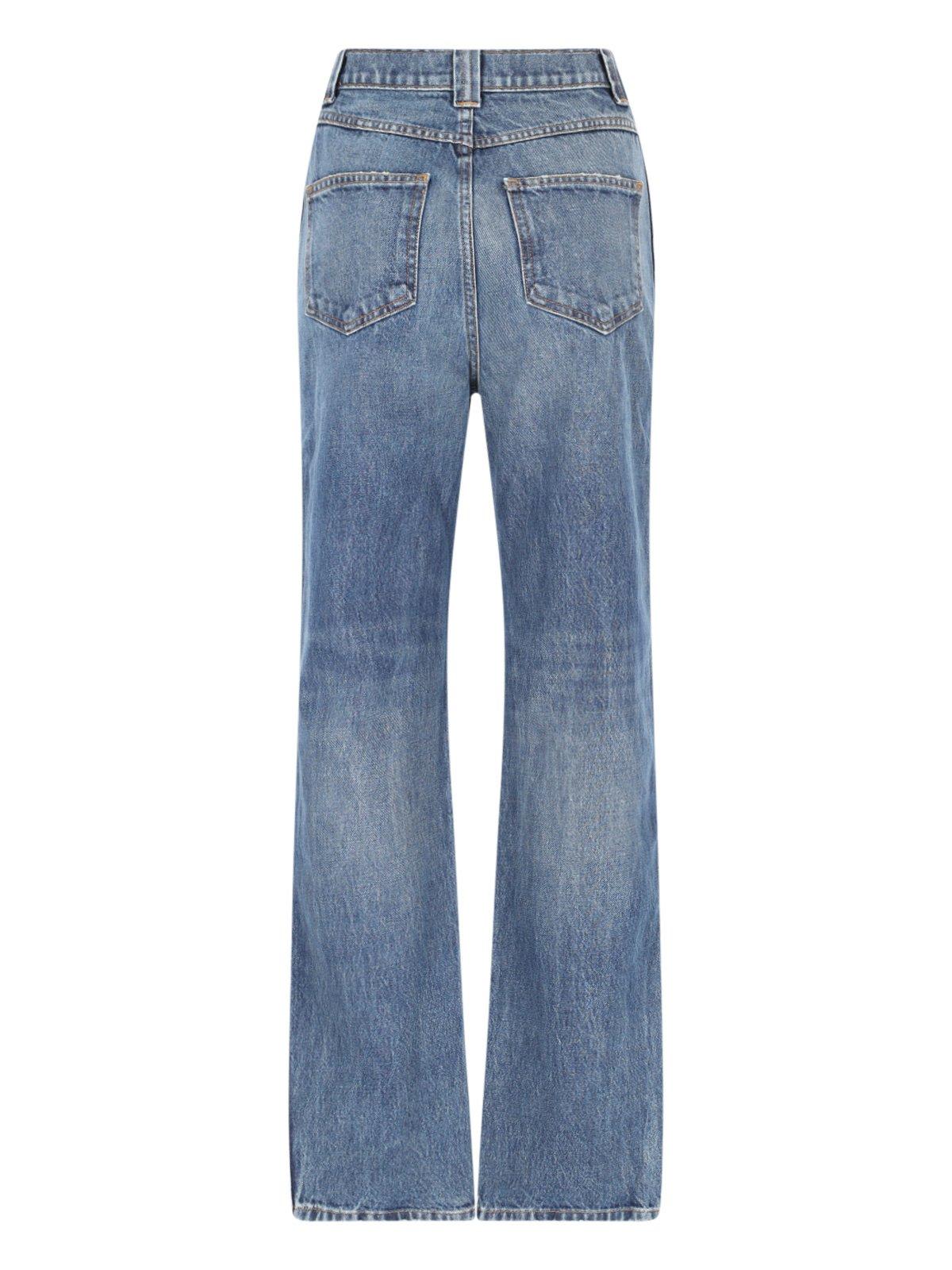 Shop Khaite Albi High-waisted Jeans In Archer