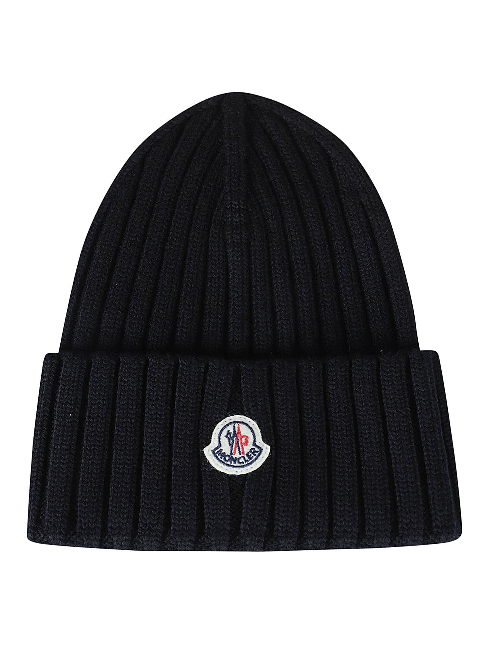MONCLER LOGO PATCHED KNIT BEANIE