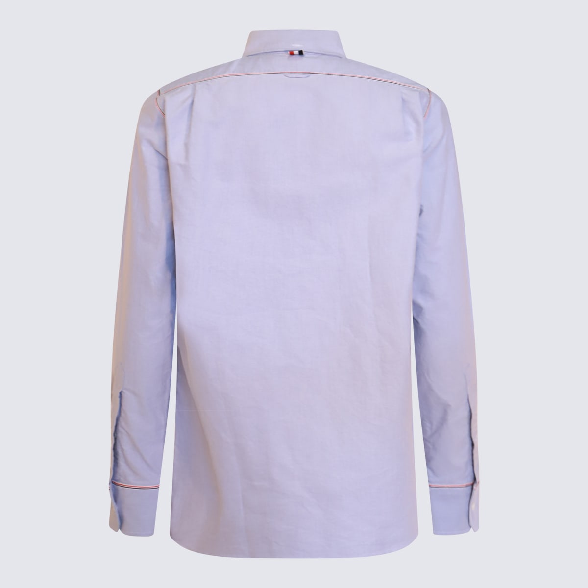 Shop Thom Browne Light Blue Cotton Shirt