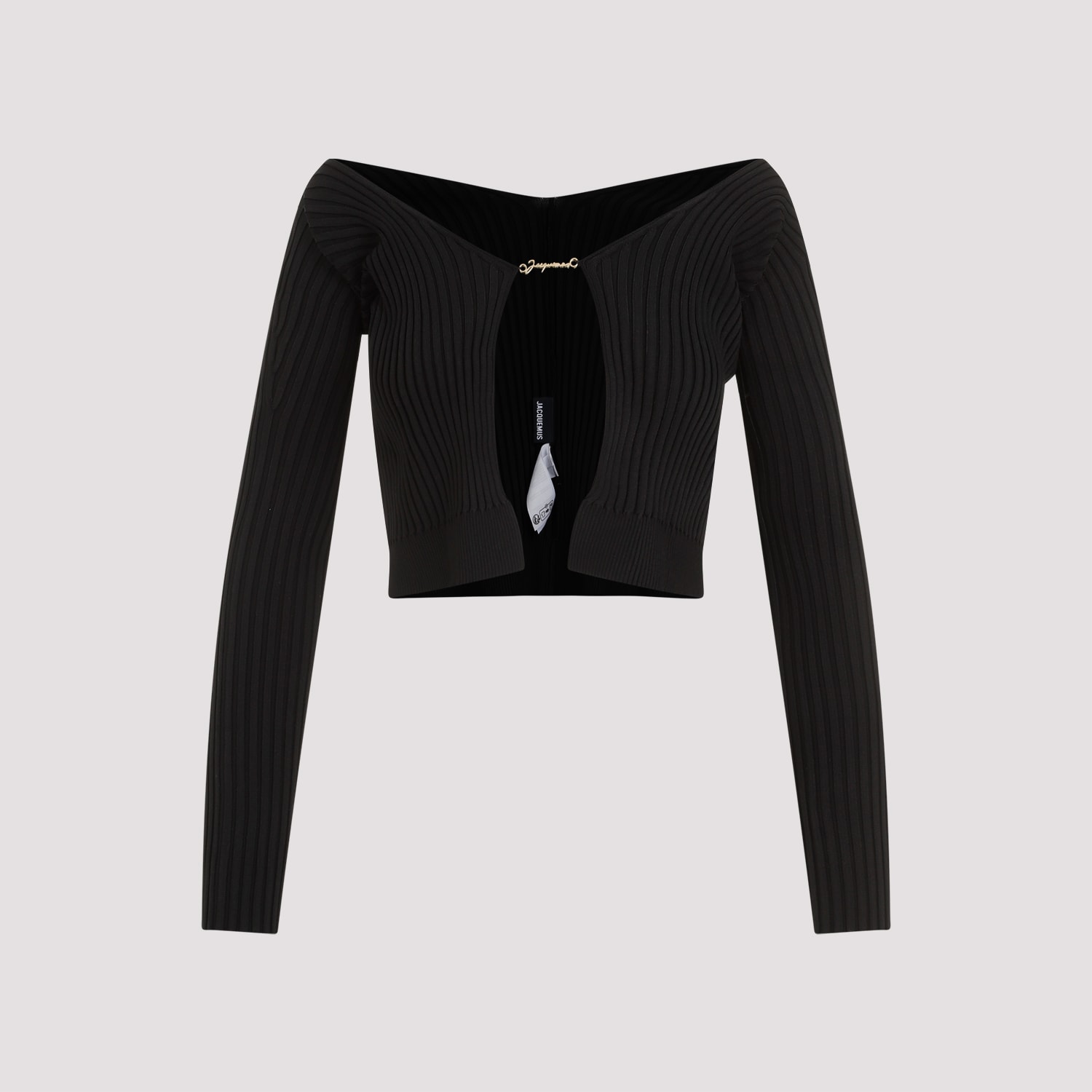 Shop Jacquemus Pralu Long Viscose Cardigan In Black