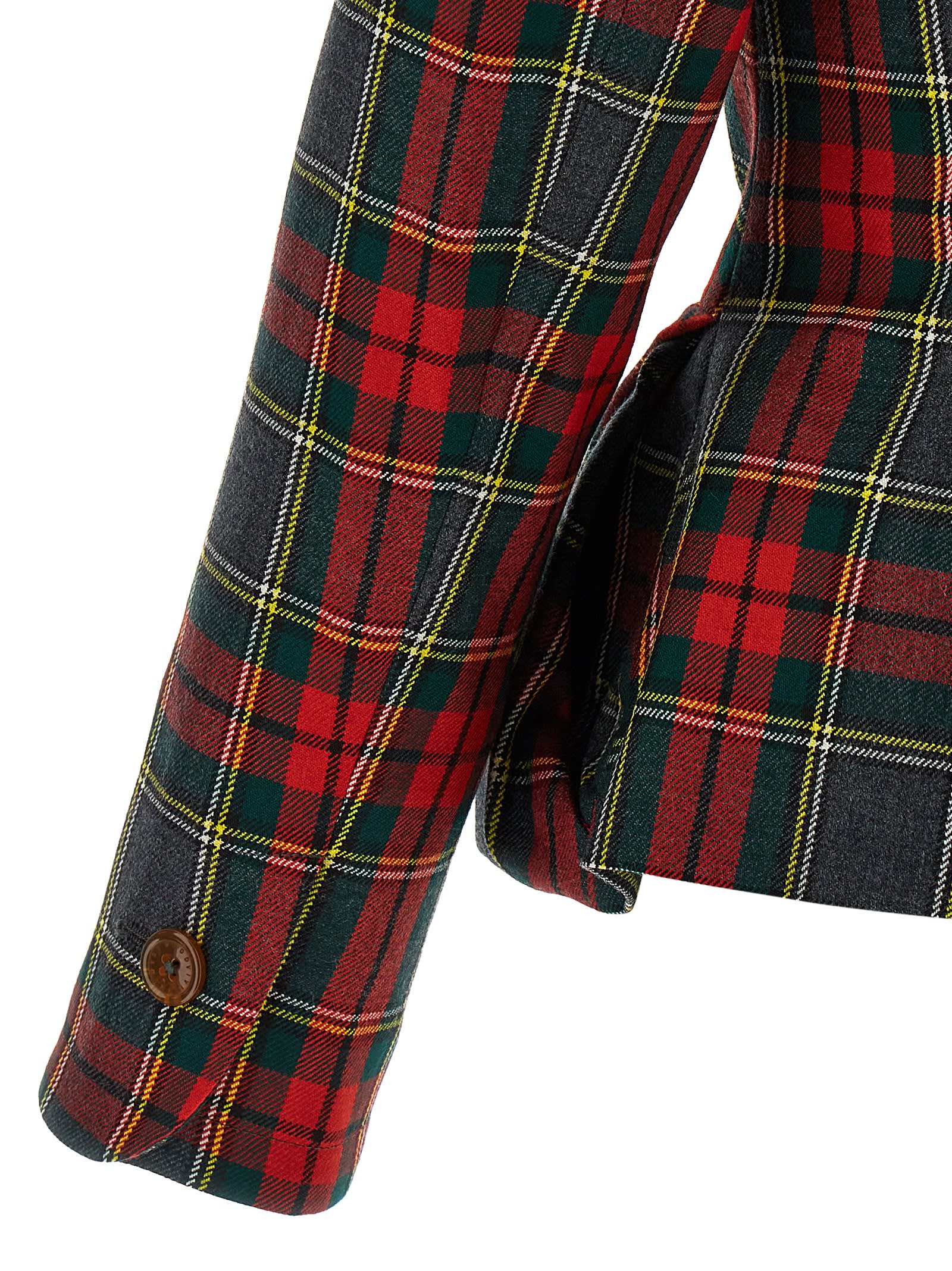 Vivienne Westwood Red And Green Wool Blazer In Green