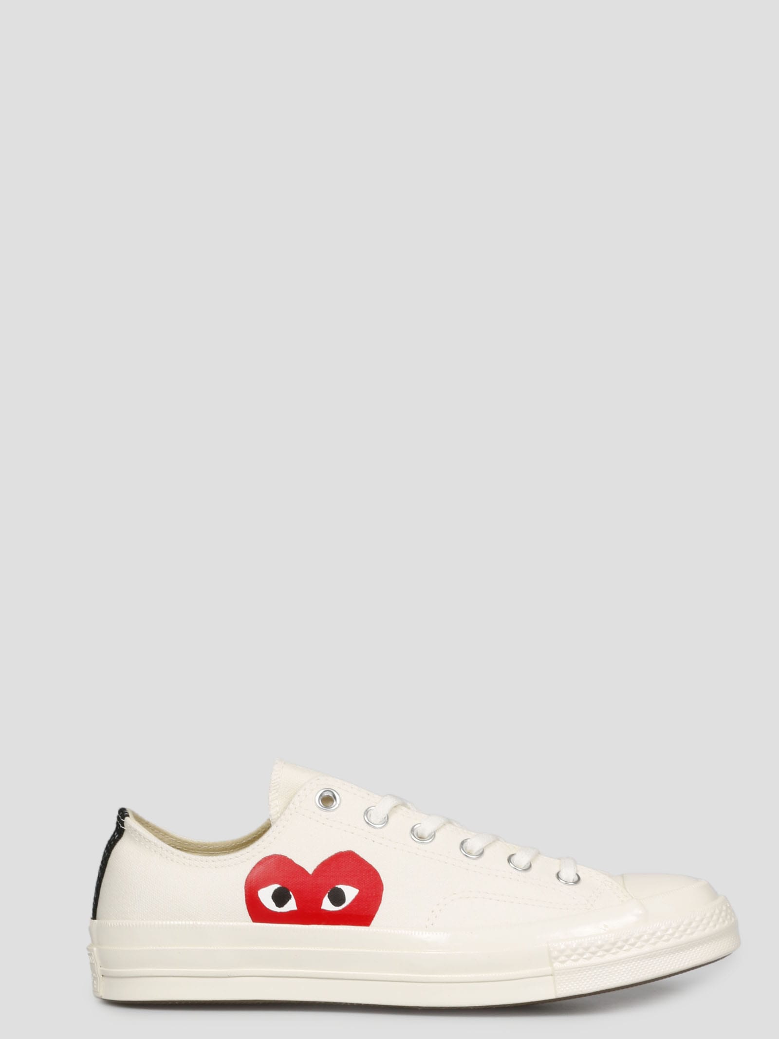 Comme Des Garçons Play Off-white Converse Edition Half Heart Chuck 70 Low Sneakers In White