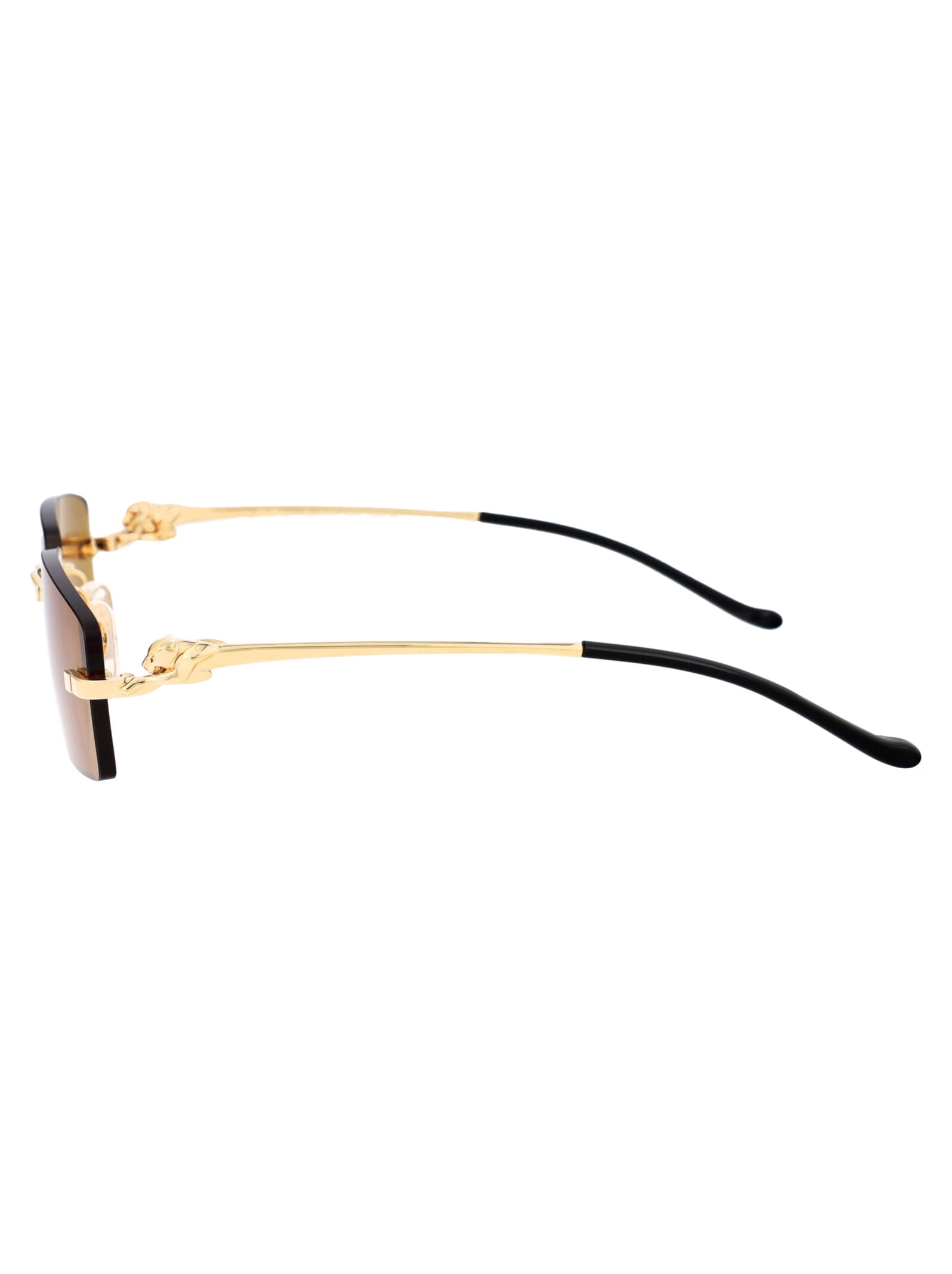 Shop Cartier Ct0430s Sunglasses In 003 Gold Gold Yellow