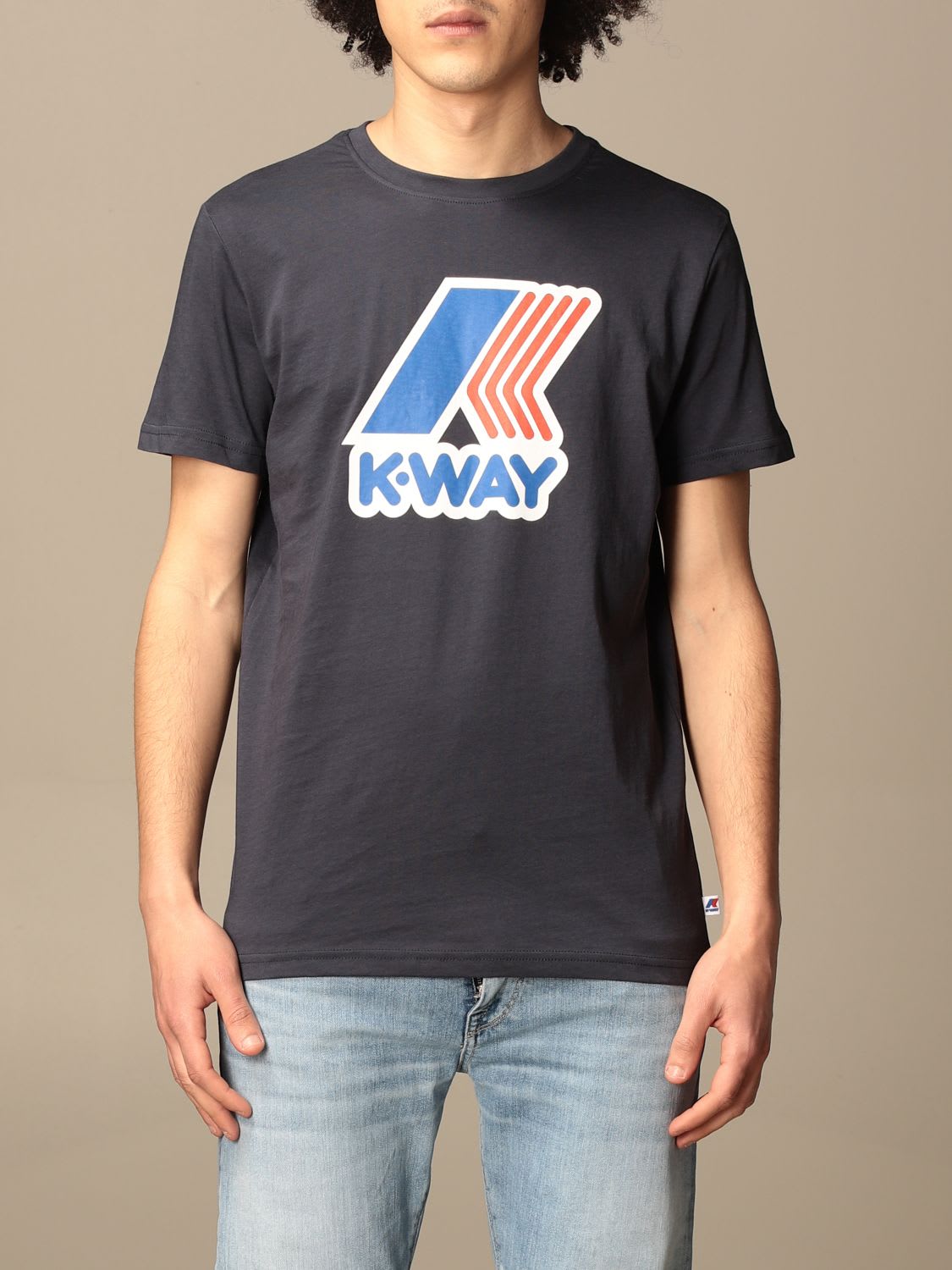K-way T-shirt Pete K-way Cotton T-shirt With Logo Print
