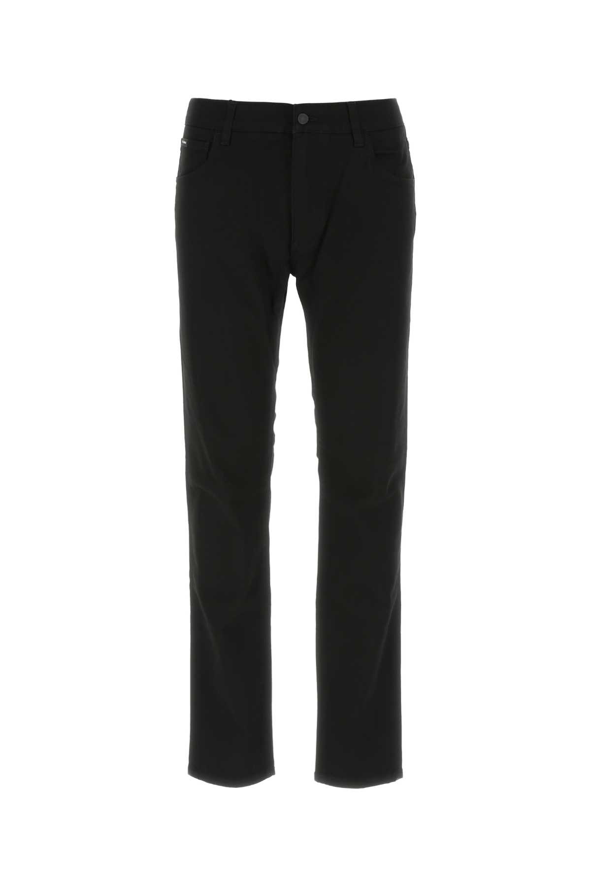 Shop Dolce & Gabbana Black Stretch Cotton Pant In S9001