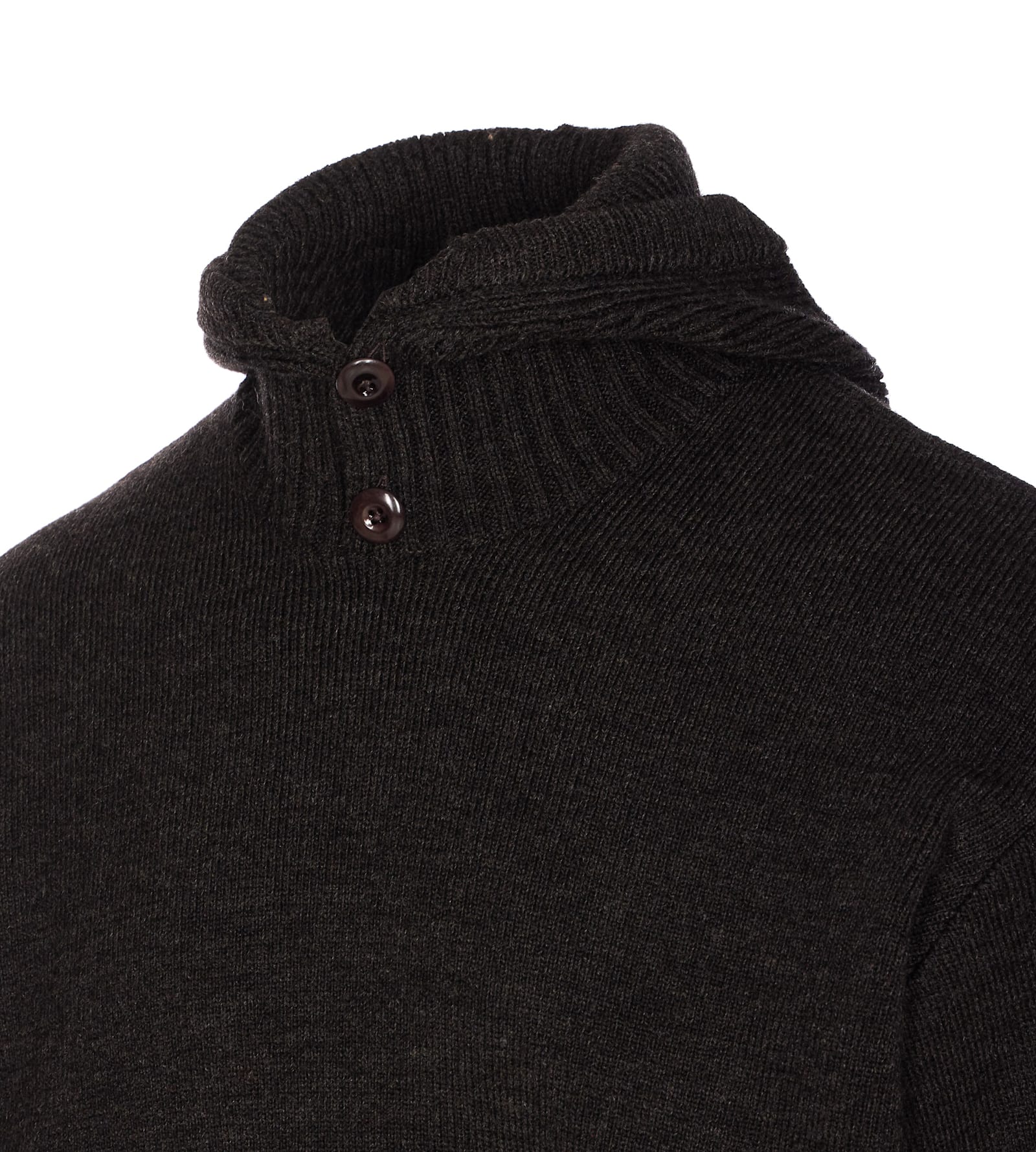 Lemaire Hooded Sweater In Brown