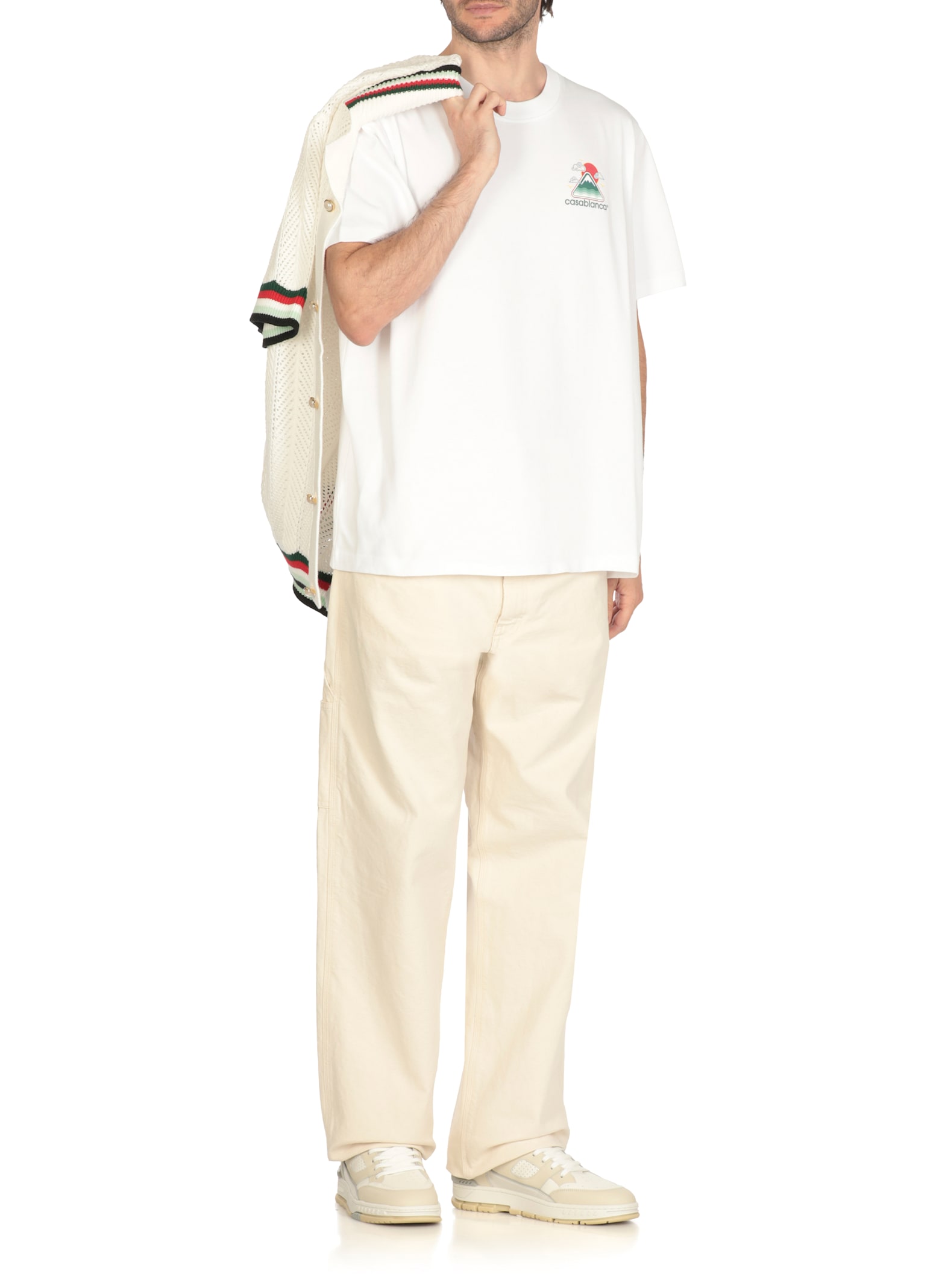 Casablanca Mountains Waves Screen T-shirt In White