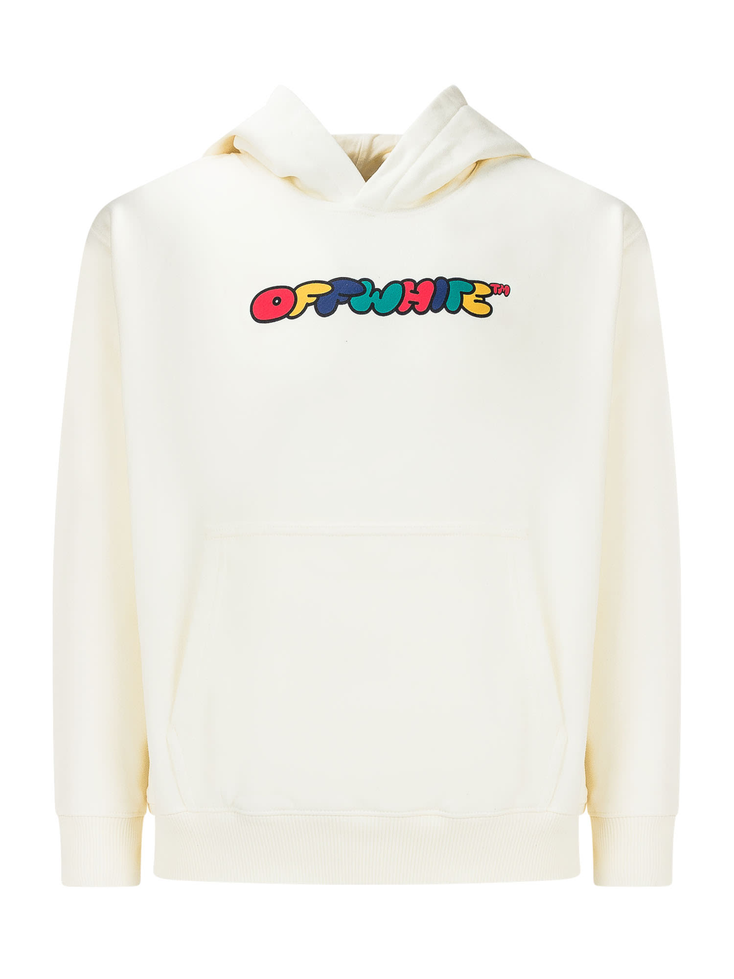 Off-white Arrows Cotton Hoodie In Off White