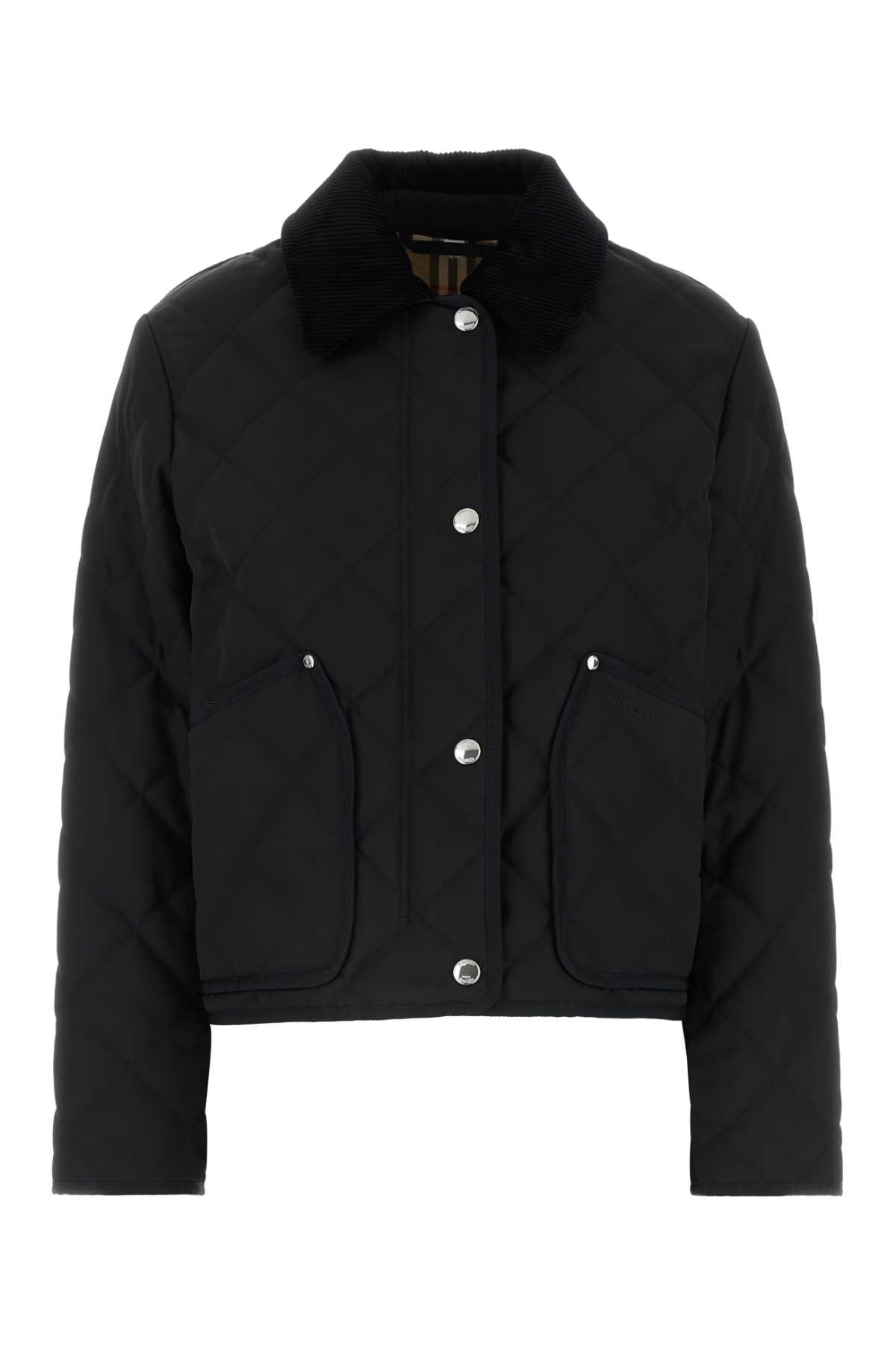 Black Polyester Oversize Jacket