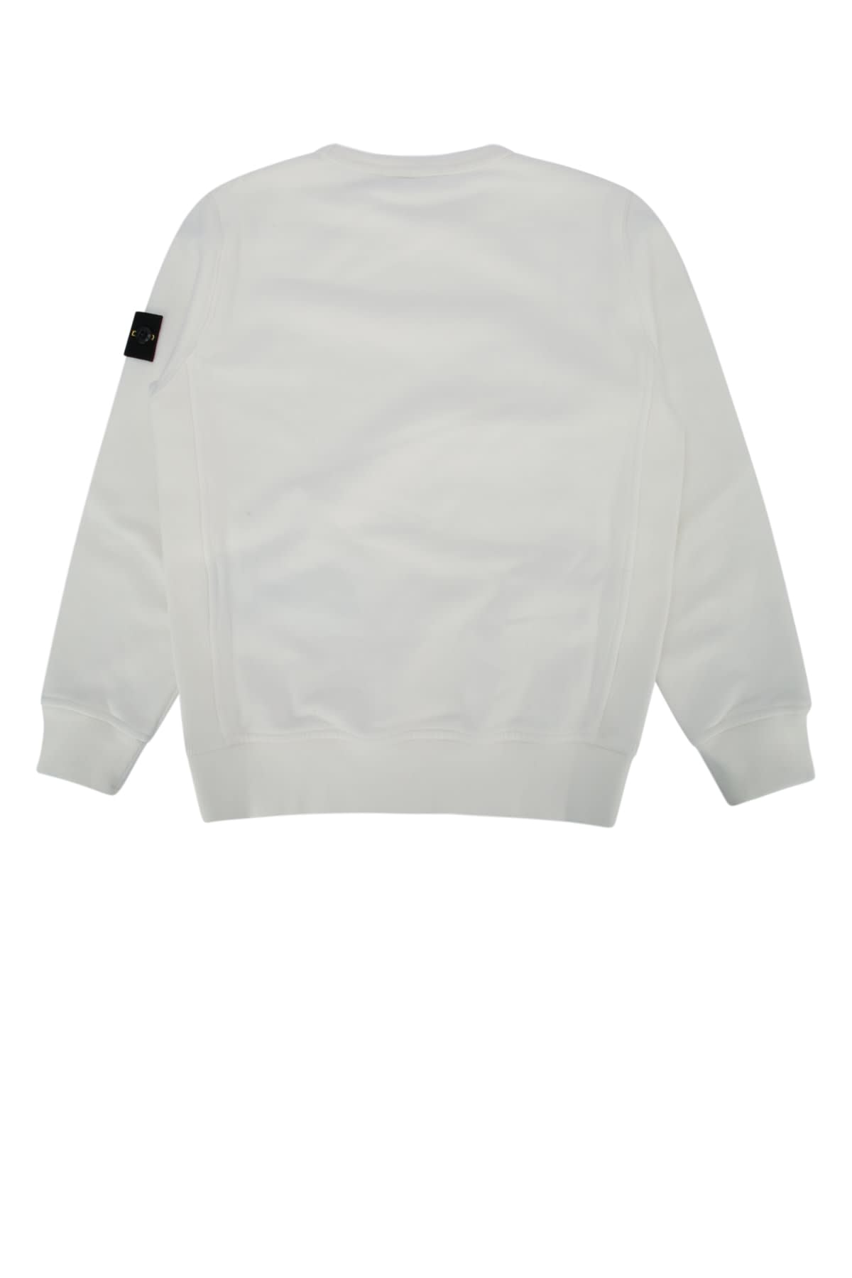 Stone Island Logo-patch Sweatshirt In White