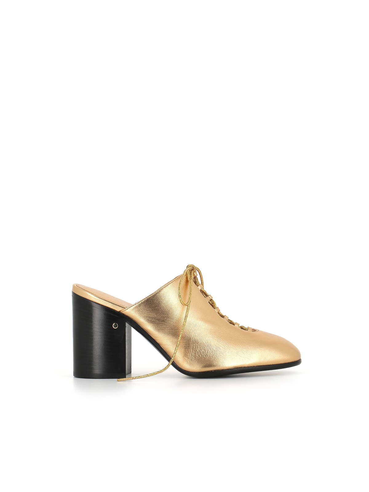 Shop Laurence Dacade Sabot Jaimie In Gold