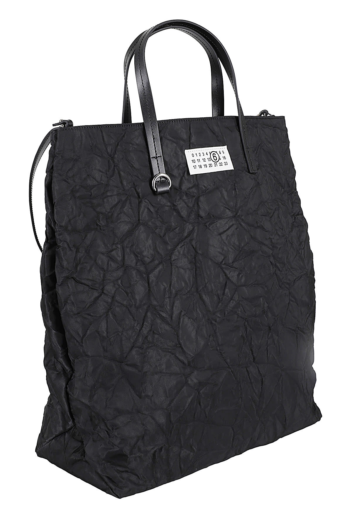 Shop Mm6 Maison Margiela Shopping Bag In Black