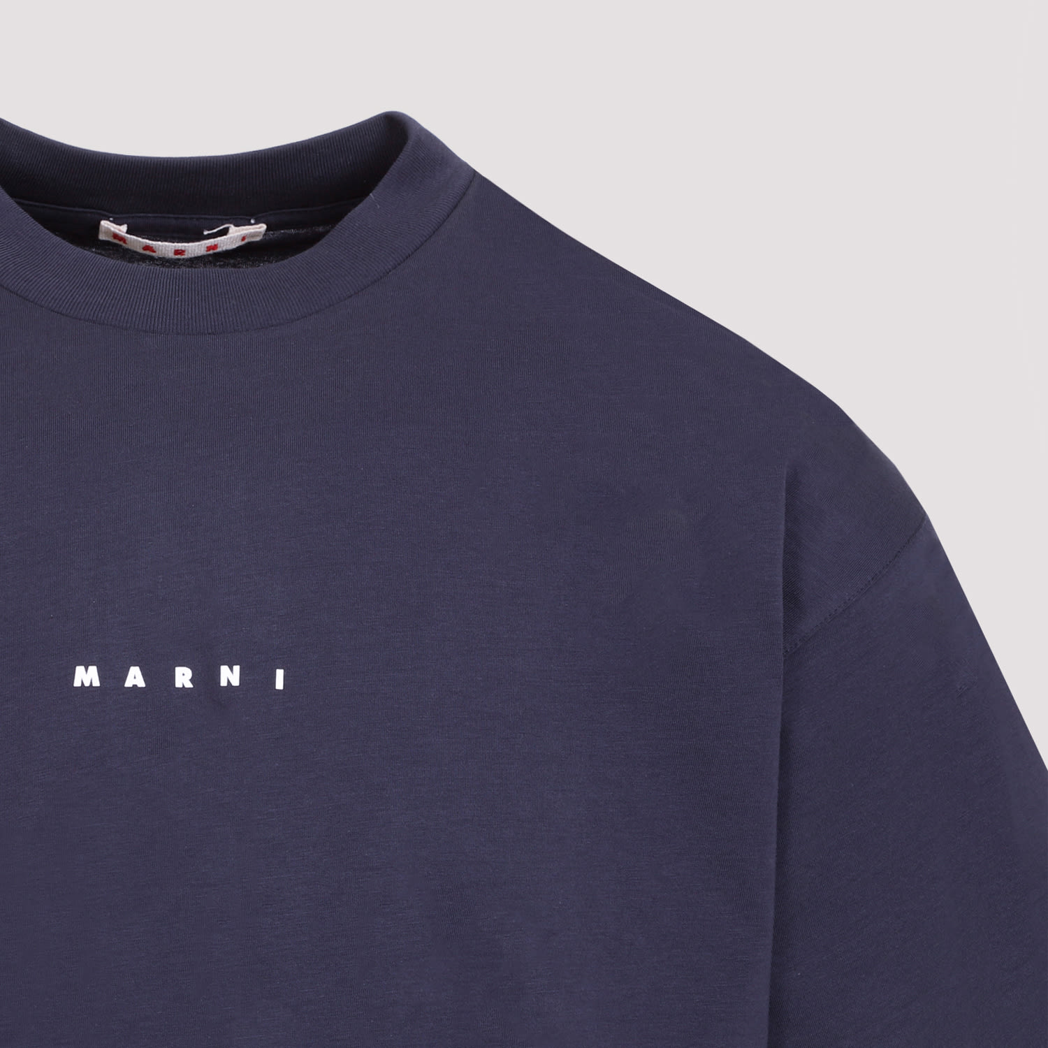 Shop Marni Cotton T-shirt In Blublack